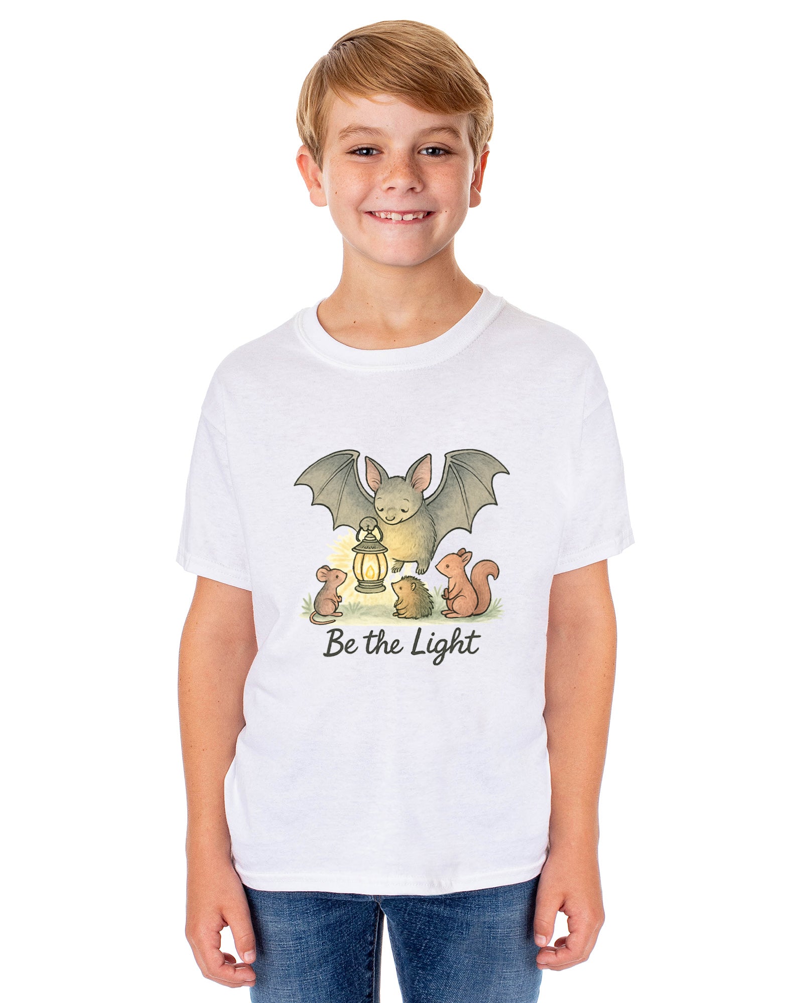 PJammy Halloween T-Shirt Boys' Be The Light Short Sleeve Tee