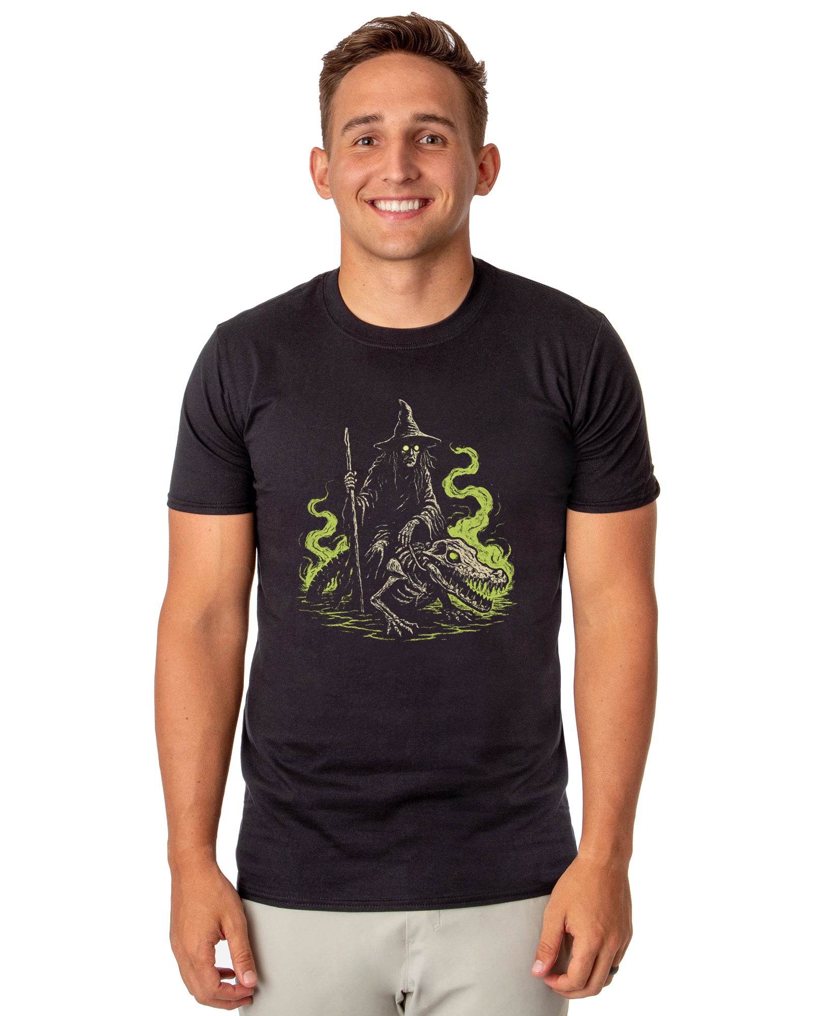 PJammy Halloween T-Shirt Men's Croc Skeleton Short Sleeve Tee
