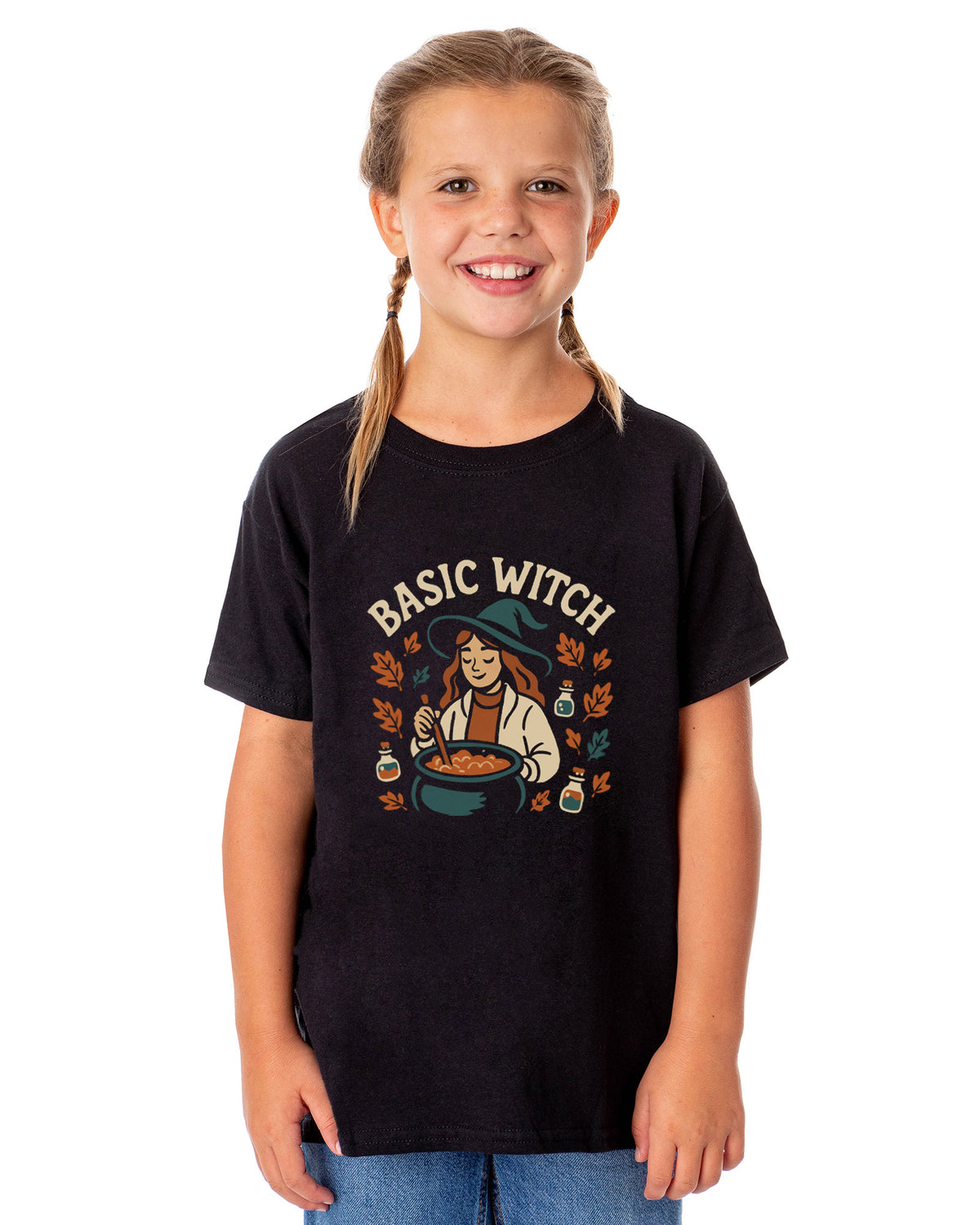 PJammy Halloween T-Shirt Girls' Basic Witch Short Sleeve Tee