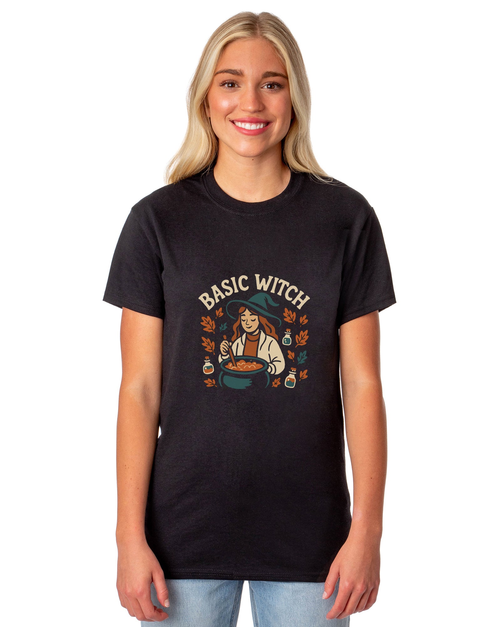 PJammy Halloween T-Shirt Women's Witch Basics Short Sleeve Tee