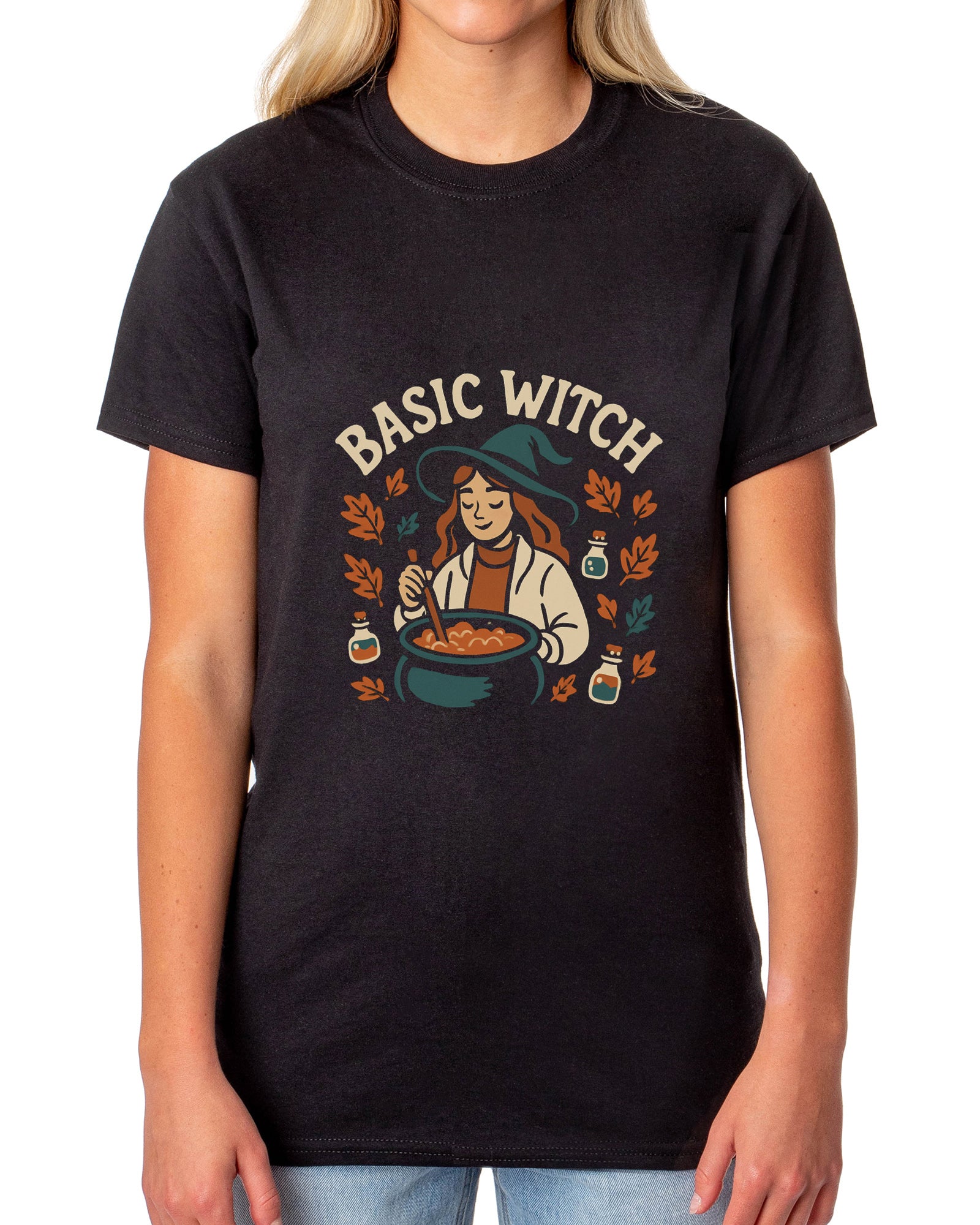 PJammy Halloween T-Shirt Women's Witch Basics Short Sleeve Tee