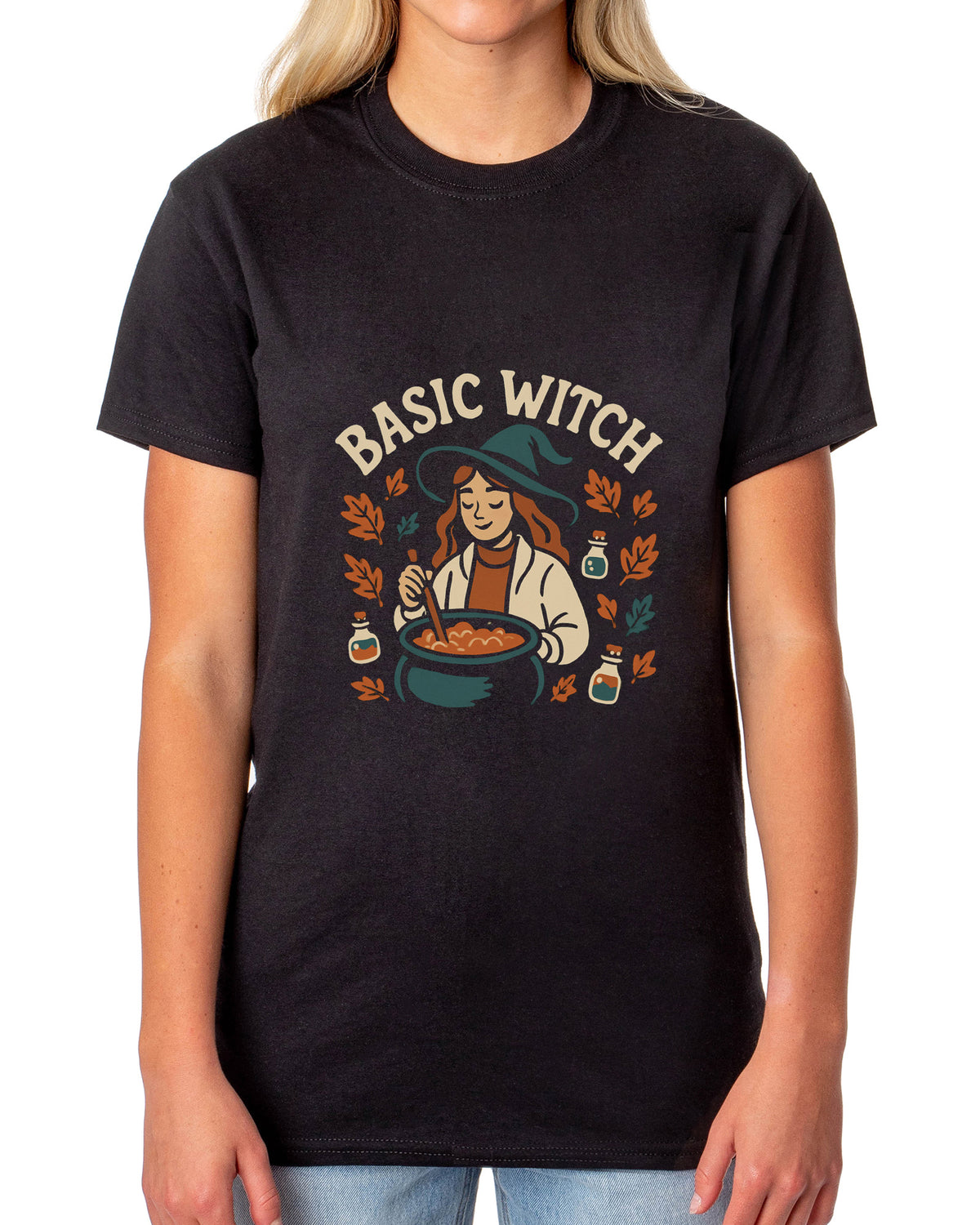 PJammy Halloween T-Shirt Women's Witch Basics Short Sleeve Tee