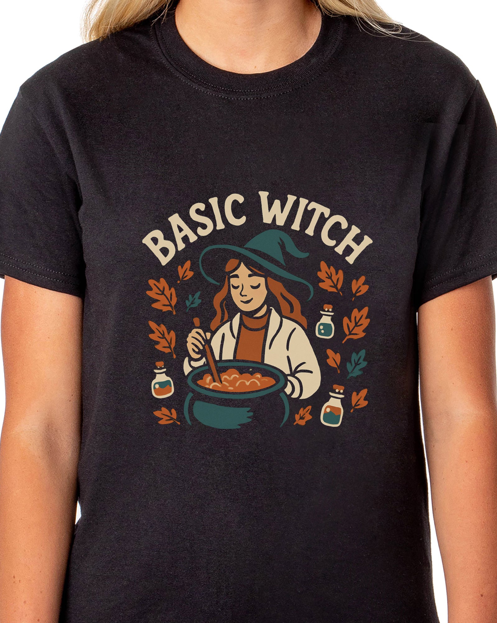 PJammy Halloween T-Shirt Women's Witch Basics Short Sleeve Tee