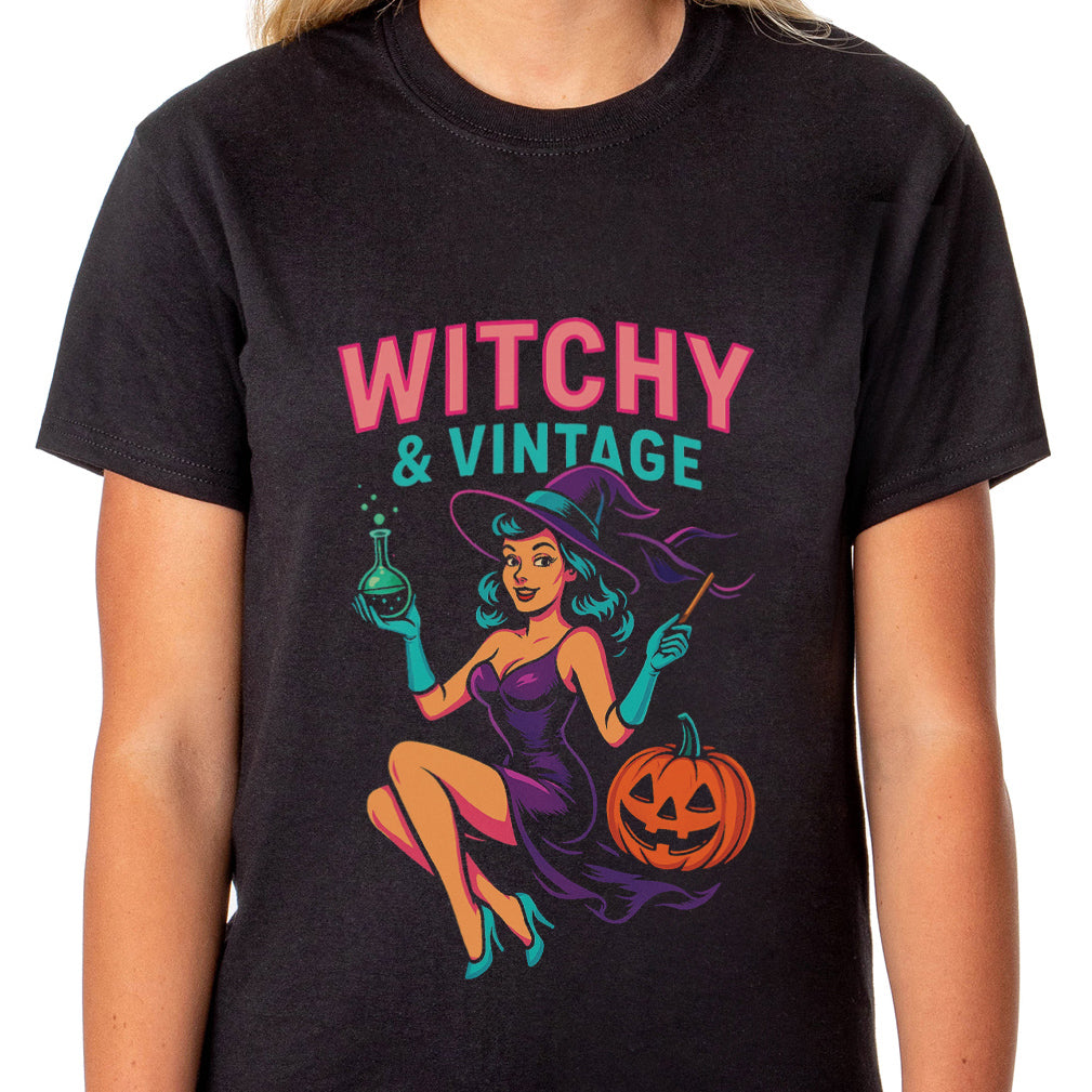 PJammy Witchy and Vintage Witch Women's Short-Sleeve T-Shirt