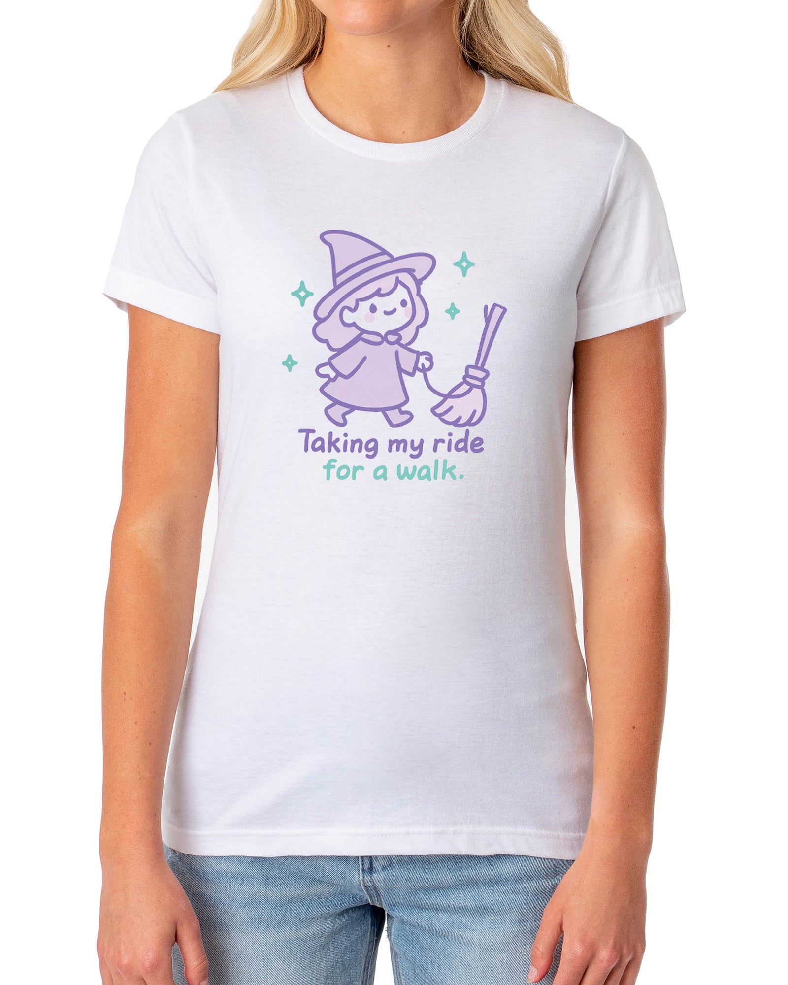 PJammy Women's Halloween T-Shirt Taking My Ride For a Walk Tee