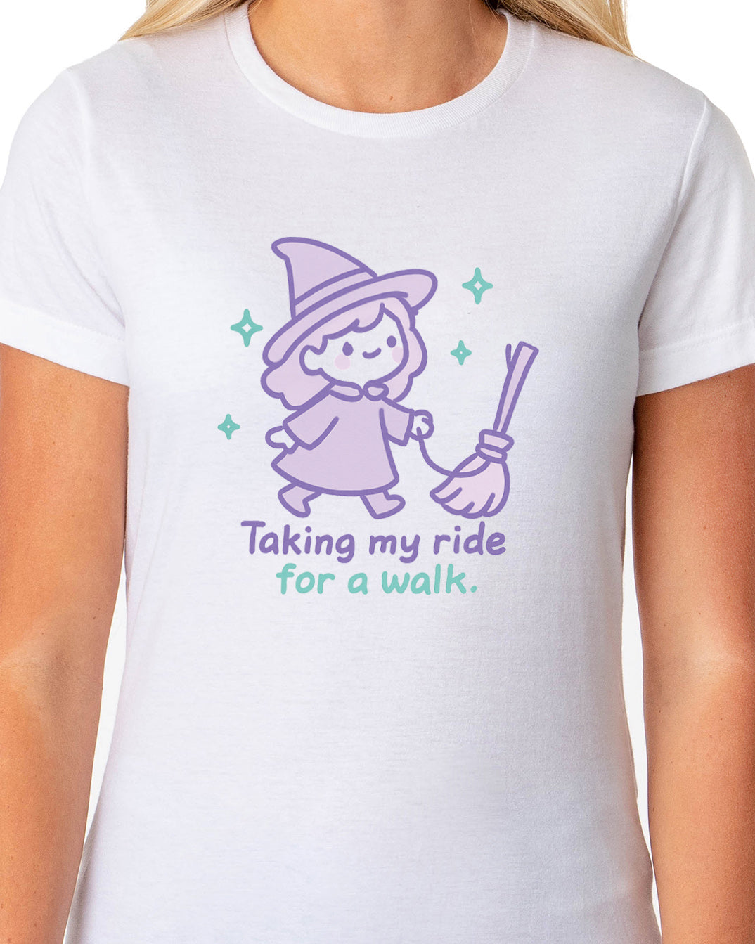 PJammy Women's Halloween T-Shirt Taking My Ride For a Walk Tee