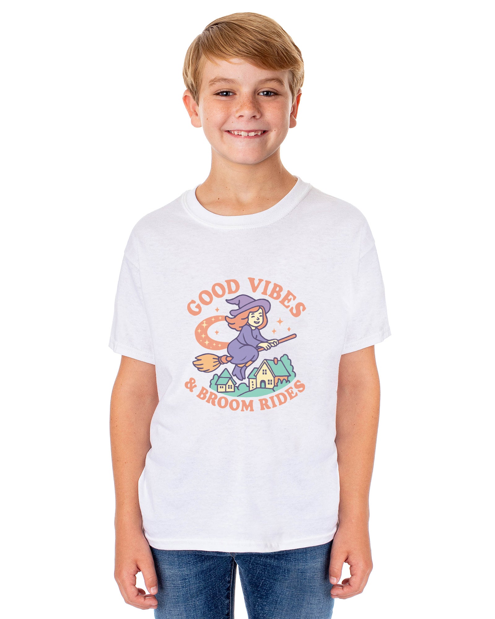PJammy Halloween T-Shirt Girls' Good Vibes Short Sleeve Tee