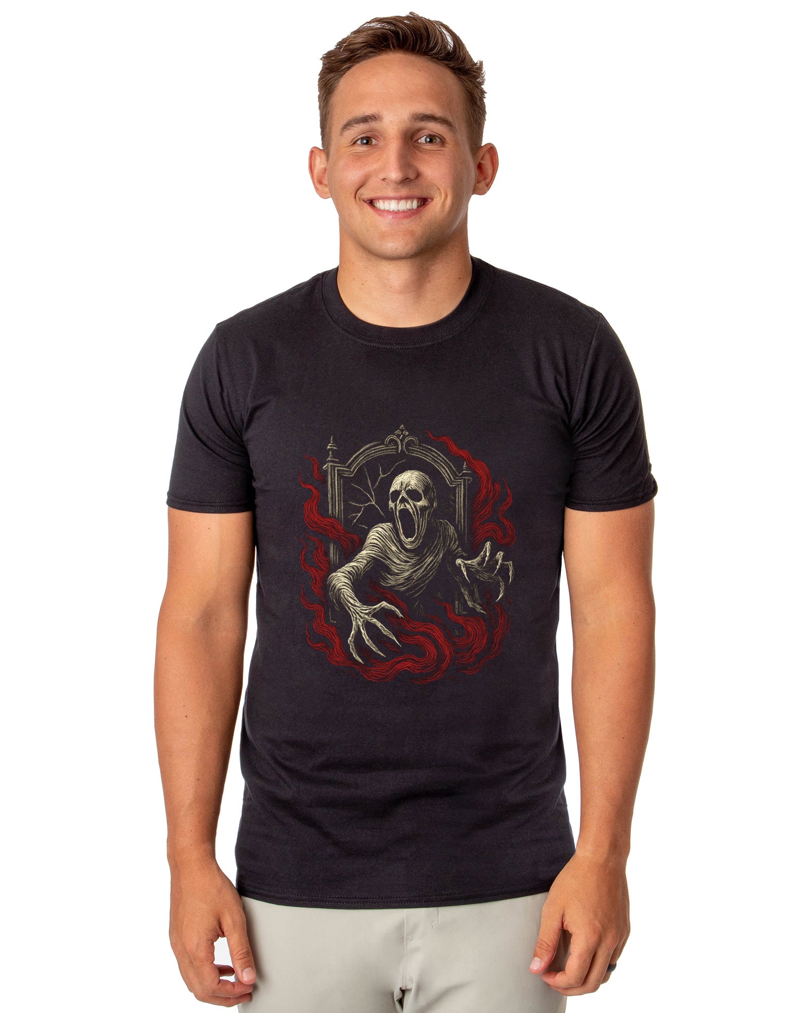 PJammy Halloween T-Shirt Men's Mummy In Flames Short Sleeve Tee