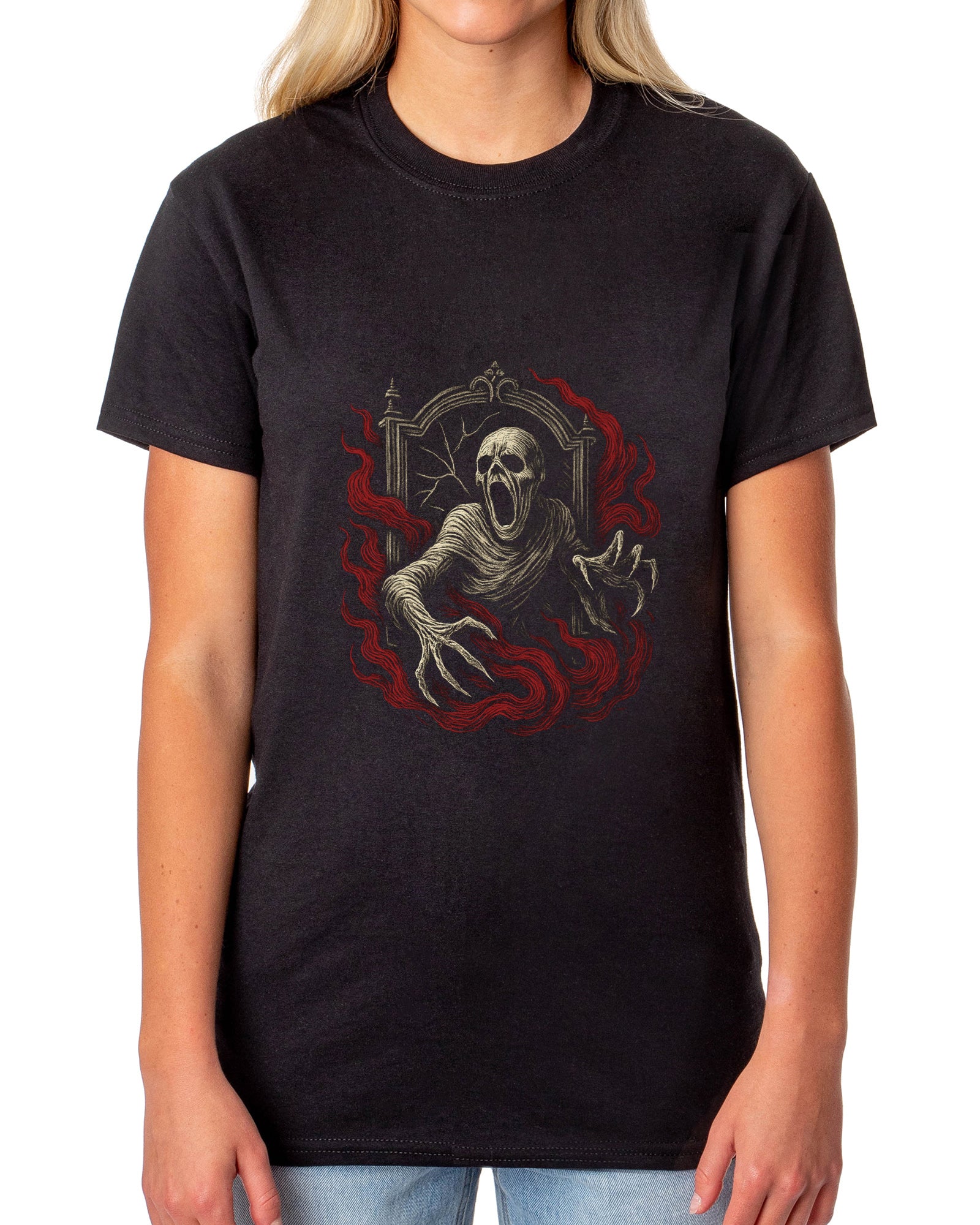 PJammy Halloween T-Shirt Women's Mummy Vapor Short Sleeve Tee