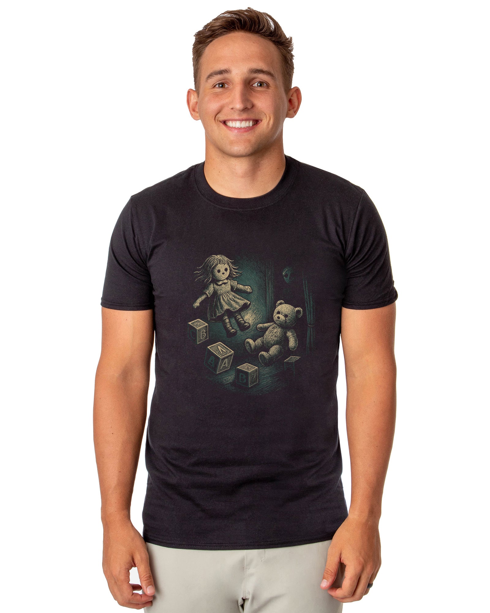 PJammy Halloween T-Shirt Men's Hiding In The Closet Short Sleeve Tee
