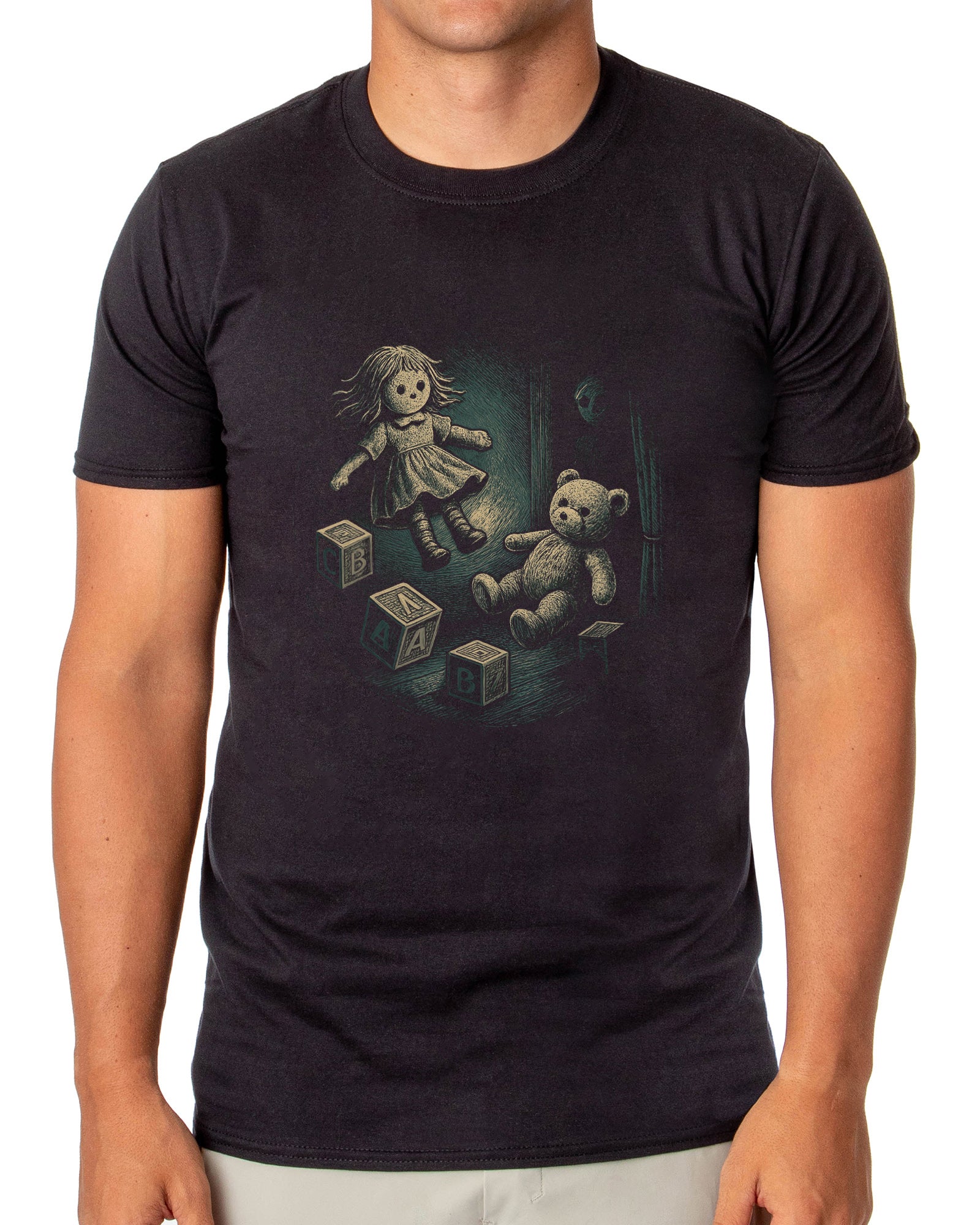 PJammy Halloween T-Shirt Men's Hiding In The Closet Short Sleeve Tee