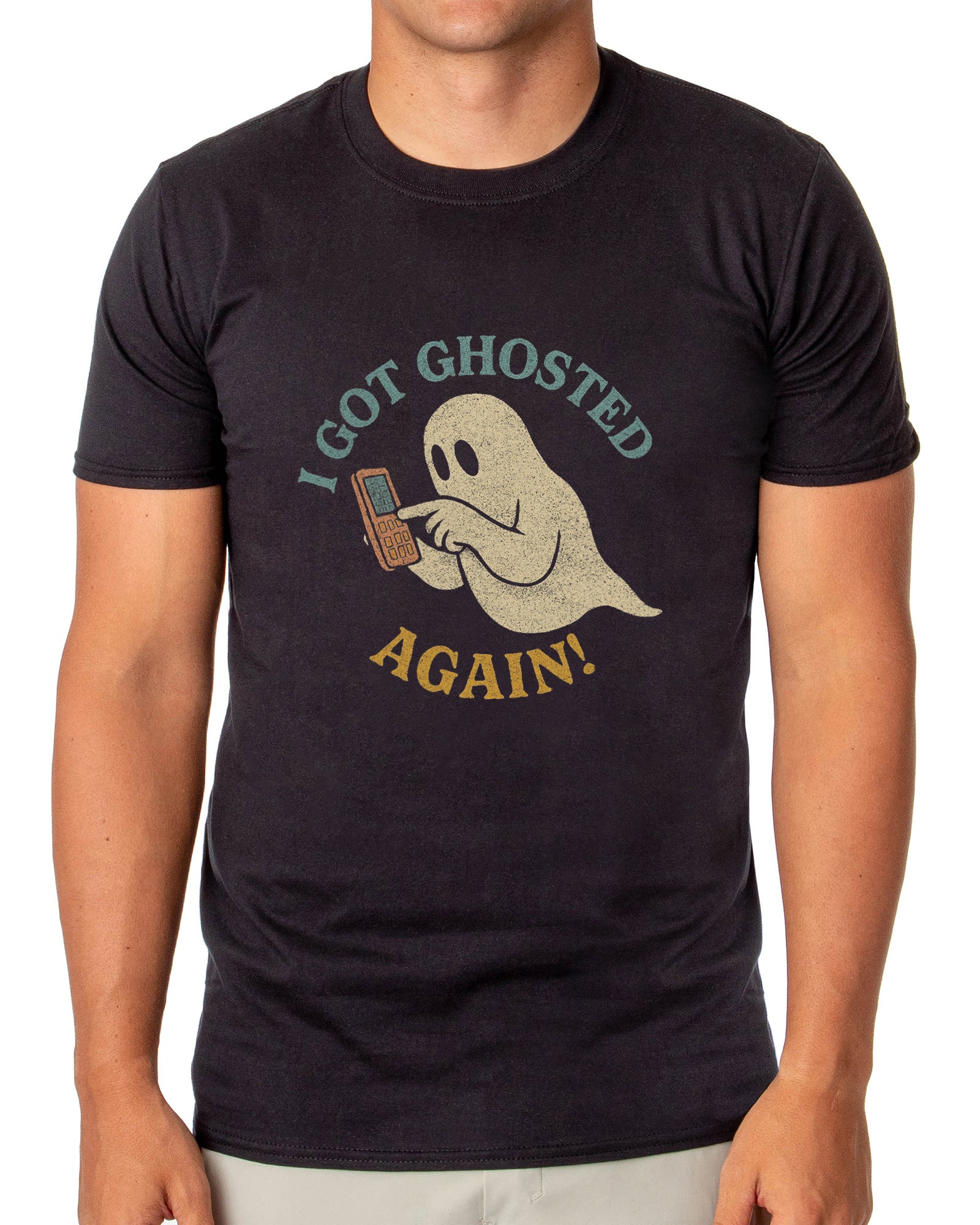 PJammy Halloween T-Shirt Men's Got Ghosted Again Short Sleeve Tee