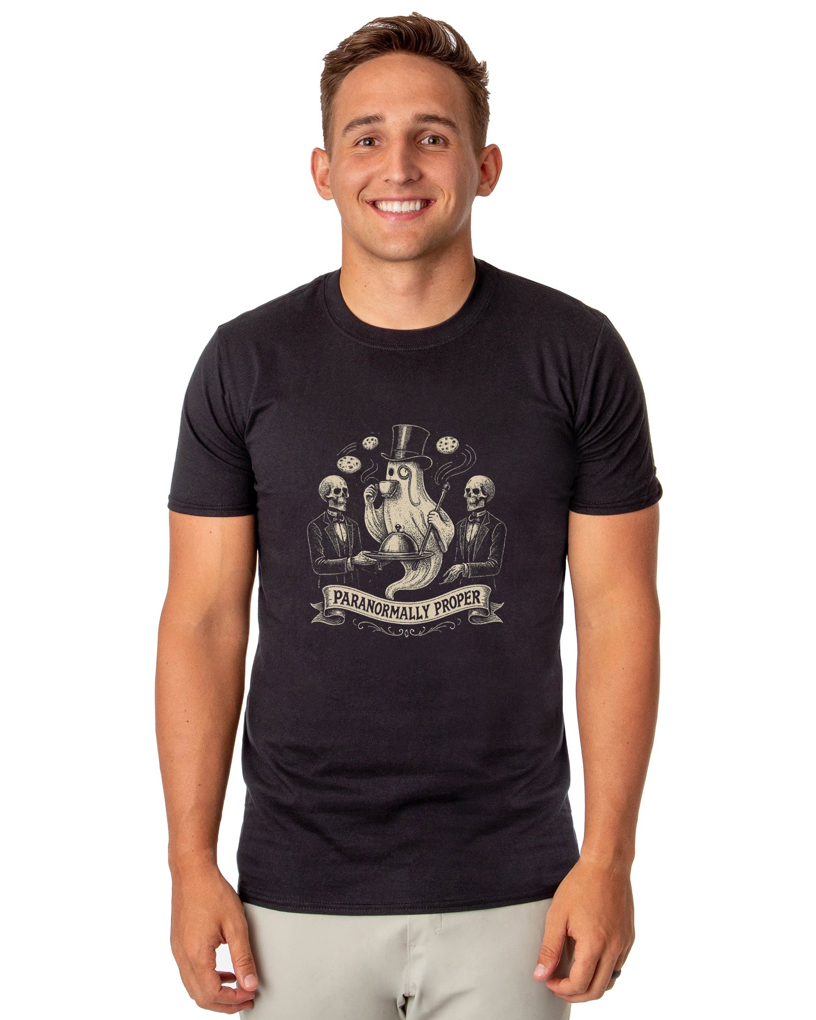 PJammy Halloween T-Shirt Men's Paranormally Proper Short Sleeve Tee