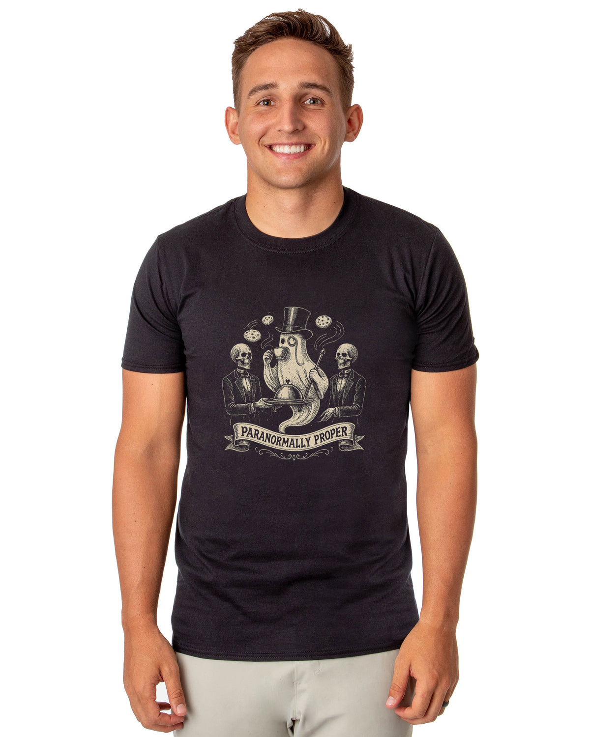 PJammy Halloween T-Shirt Men's Paranormally Proper Short Sleeve Tee