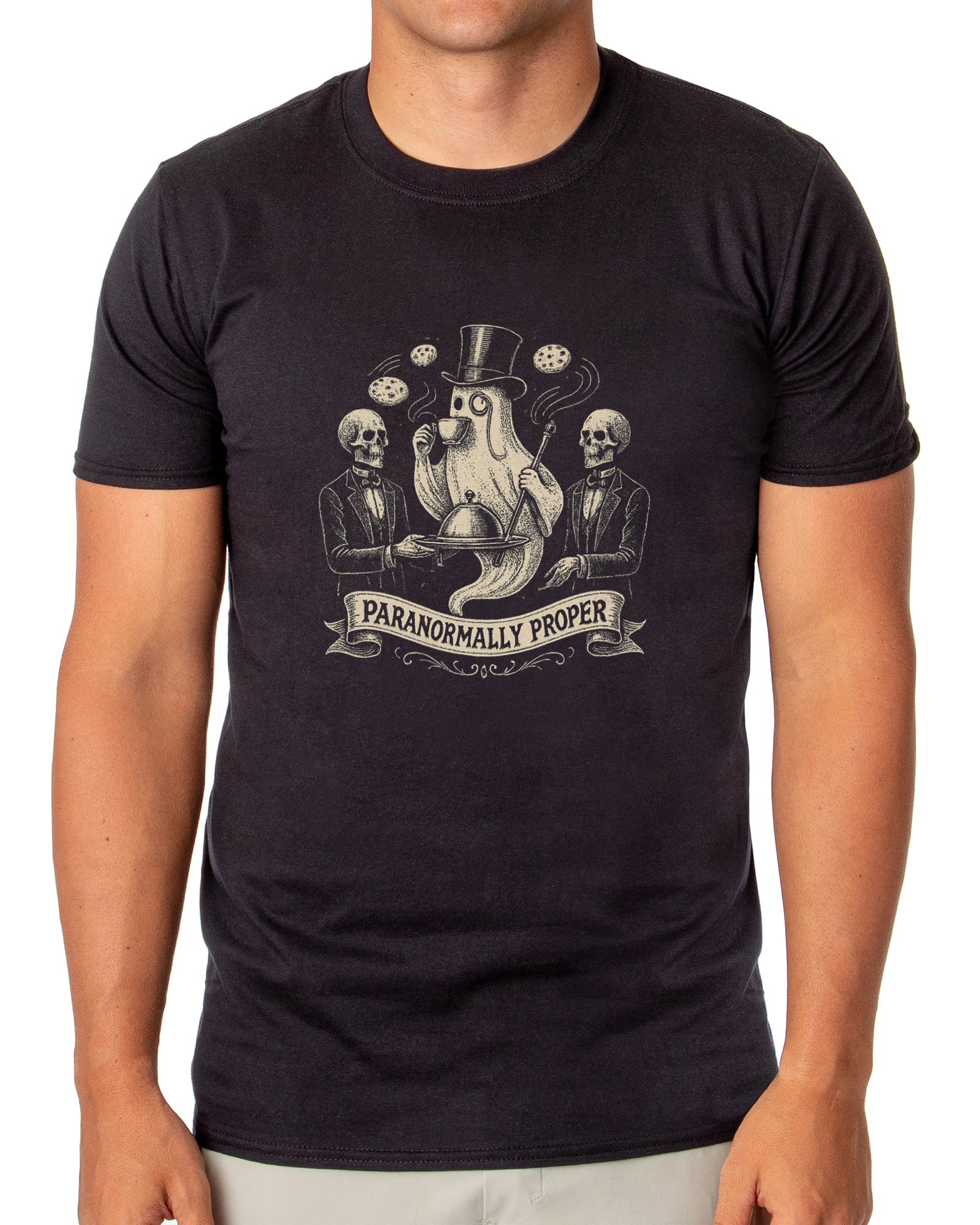 PJammy Halloween T-Shirt Men's Paranormally Proper Short Sleeve Tee