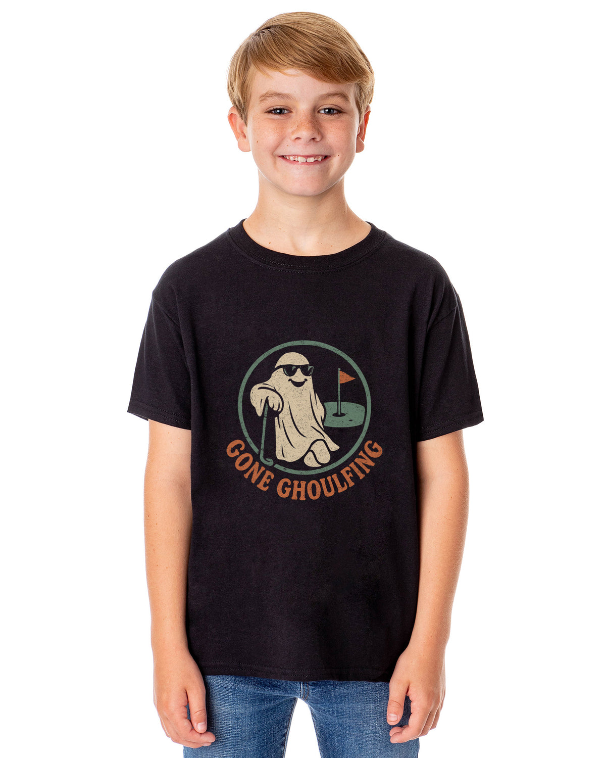 PJammy Halloween T-Shirt Boys' Gone Ghoulfing Short Sleeve Tee