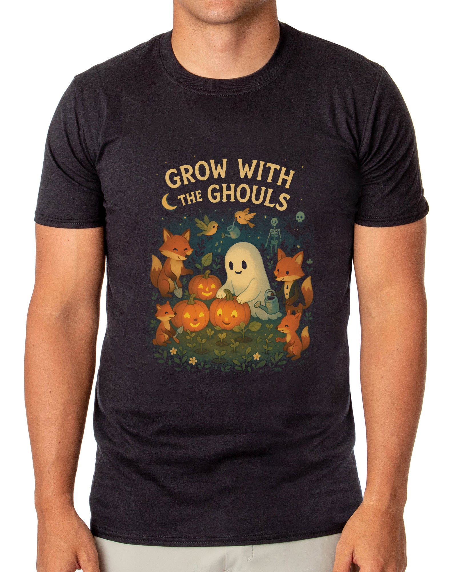 PJammy Halloween T-Shirt Men's Grow With The Ghouls Short Sleeve Tee