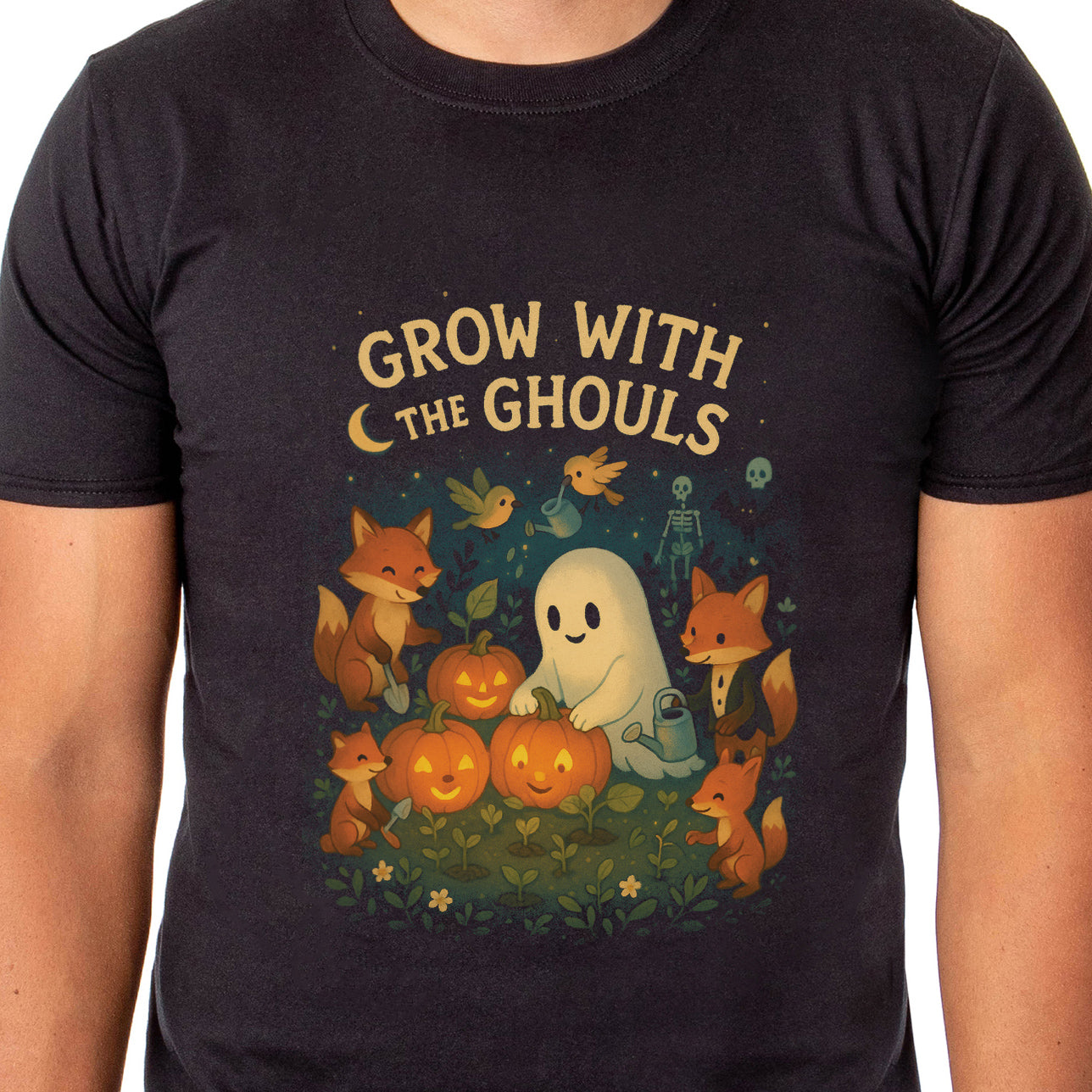 PJammy Halloween T-Shirt Men's Grow With The Ghouls Short Sleeve Tee