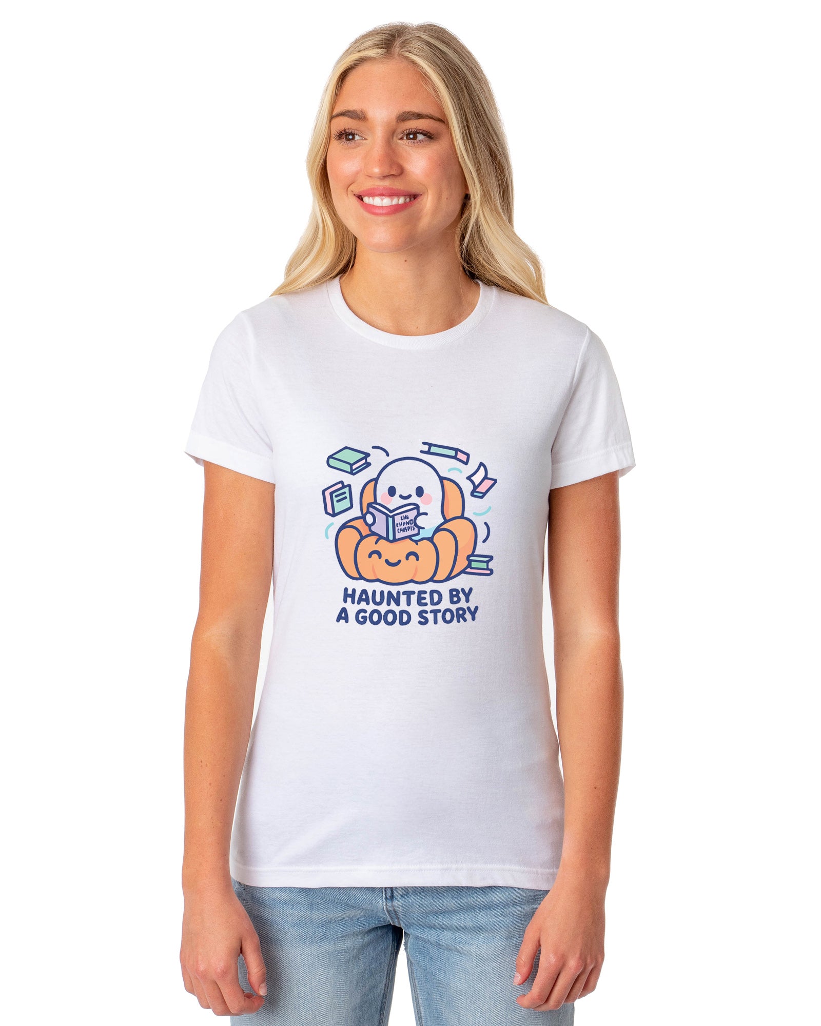 PJammy Halloween T-Shirt Women's Haunted Story Short Sleeve Tee