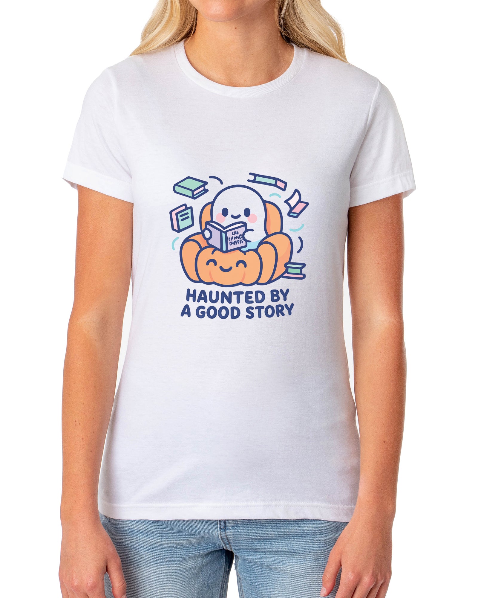 PJammy Halloween T-Shirt Women's Haunted Story Short Sleeve Tee