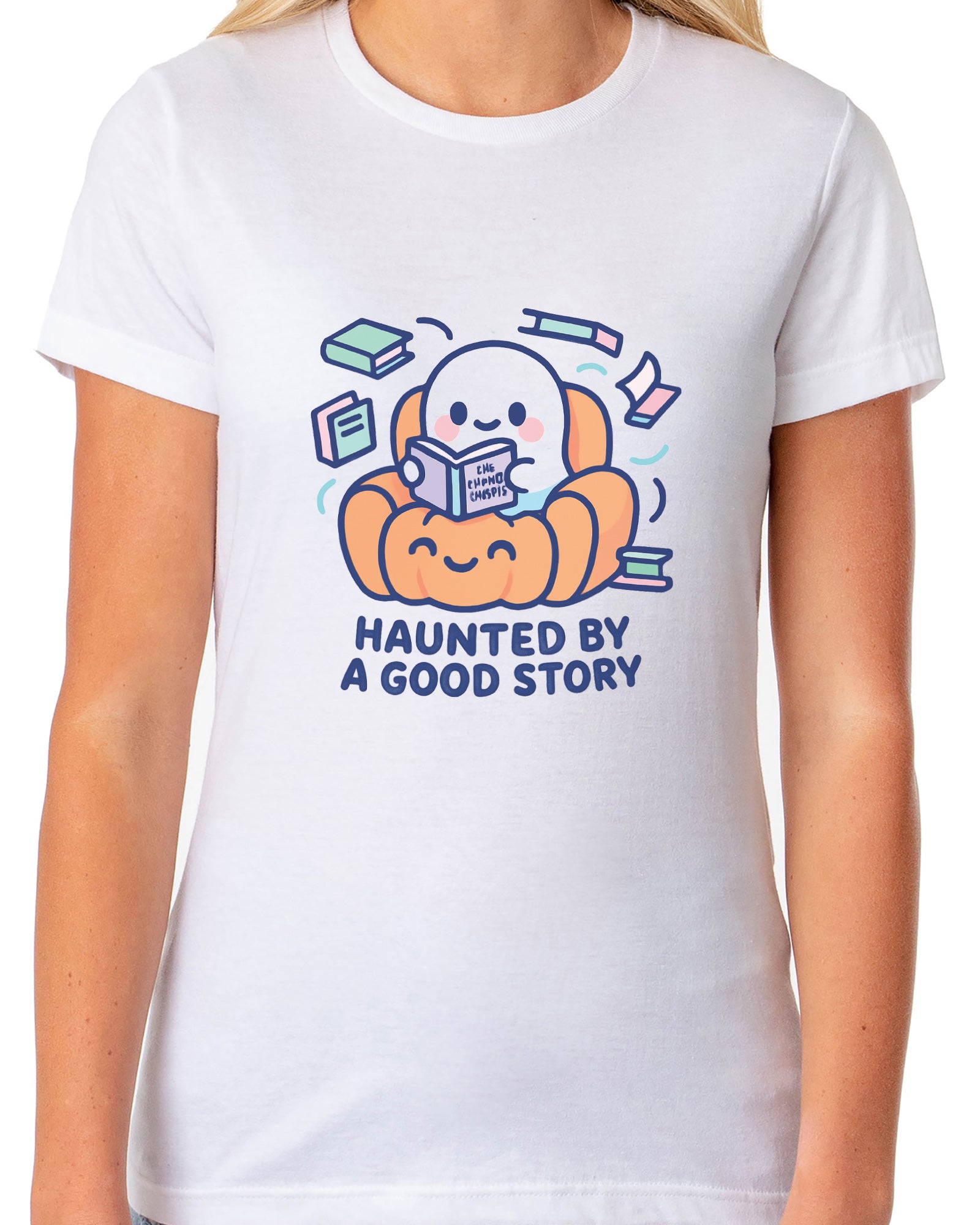 PJammy Halloween T-Shirt Women's Haunted Story Short Sleeve Tee
