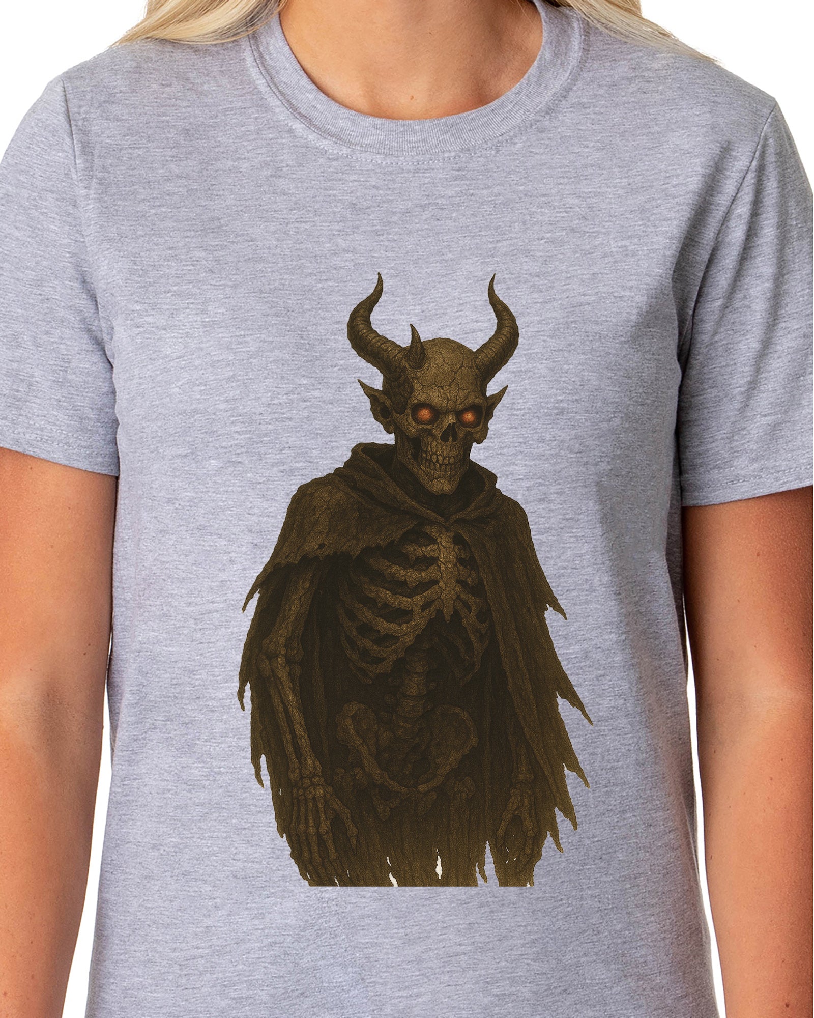 PJammy Halloween T-Shirt Women's Horned Demon Short Sleeve Tee