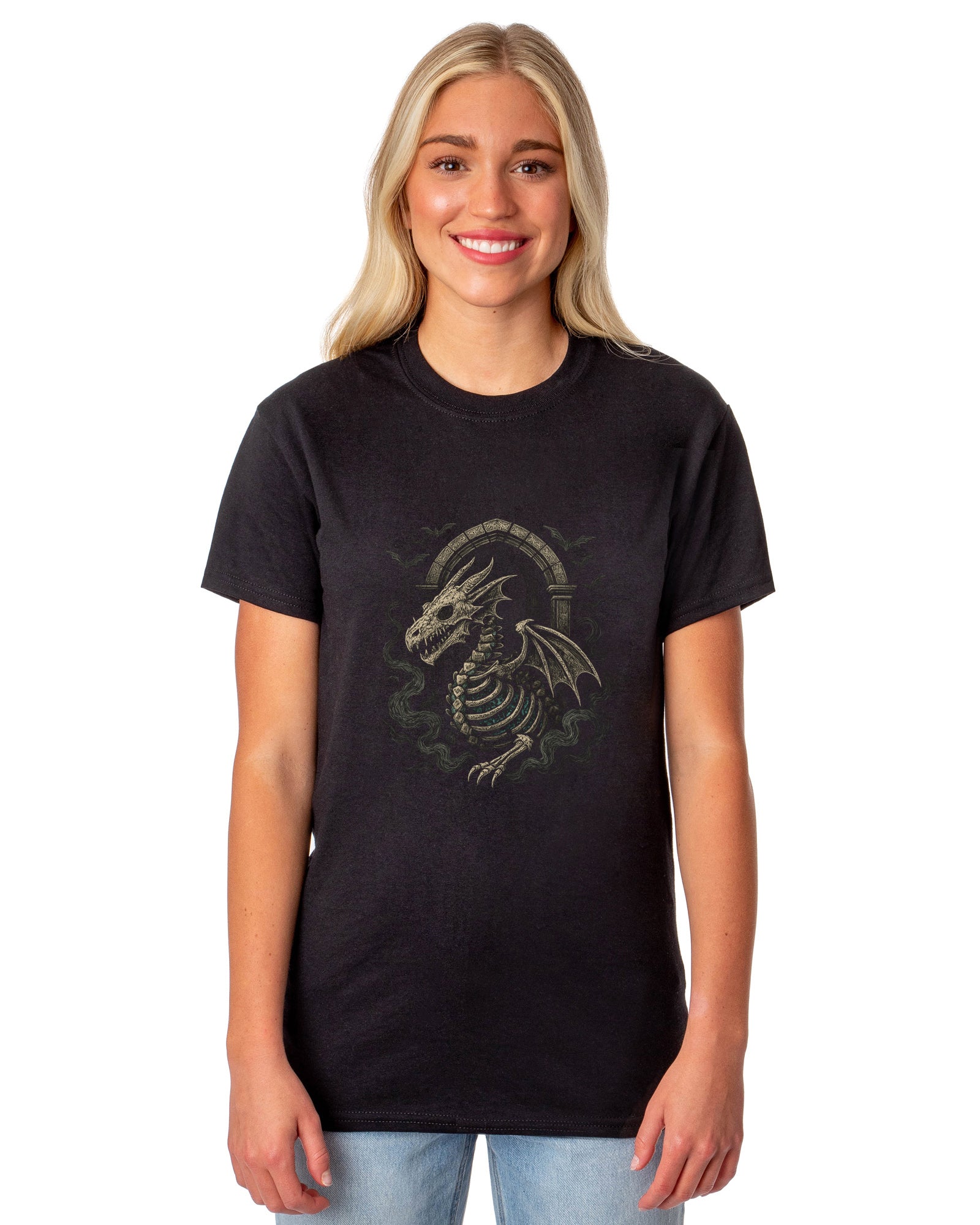PJammy Halloween T-Shirt Women's Dragon Bones Short Sleeve Tee