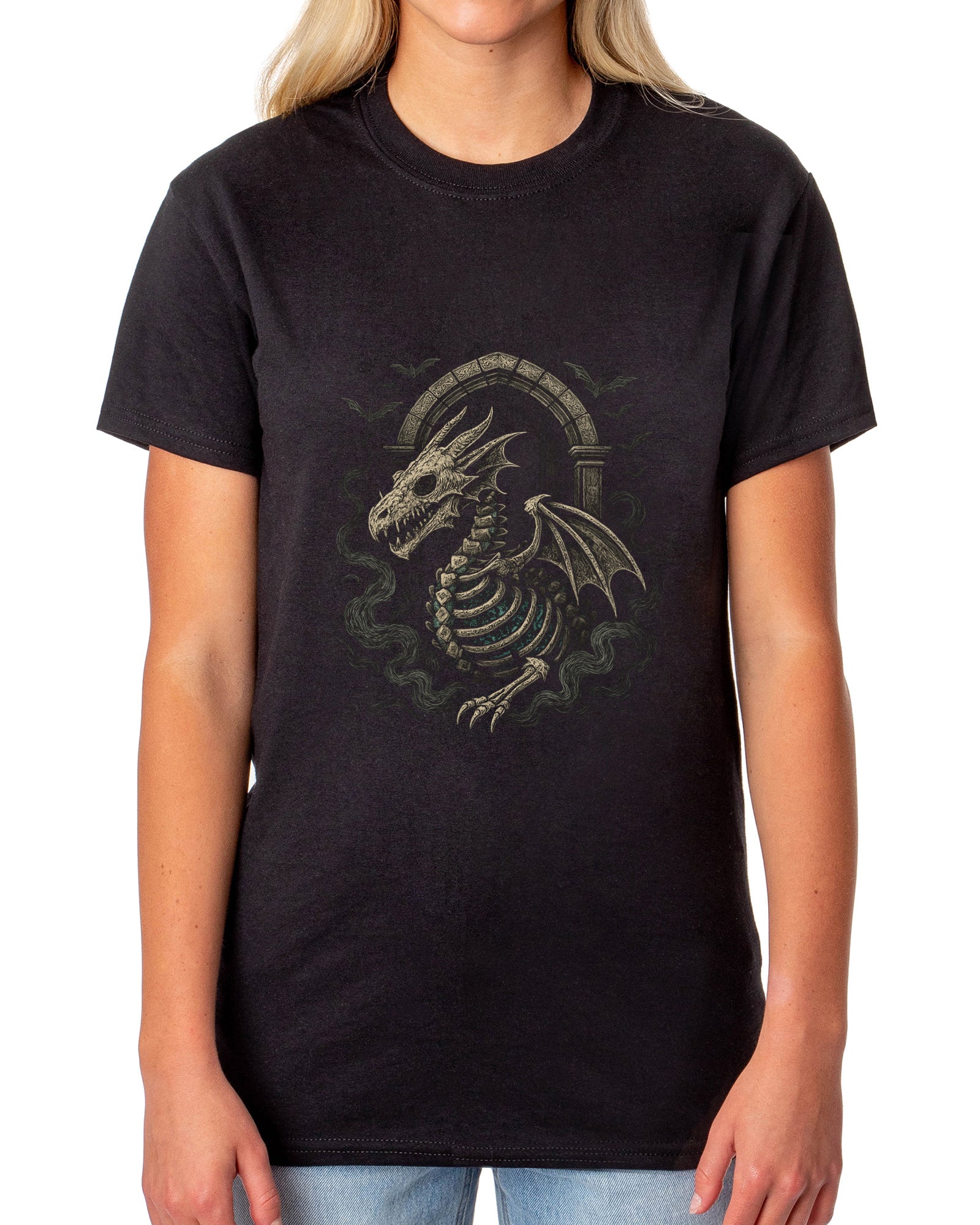 PJammy Halloween T-Shirt Women's Dragon Bones Short Sleeve Tee