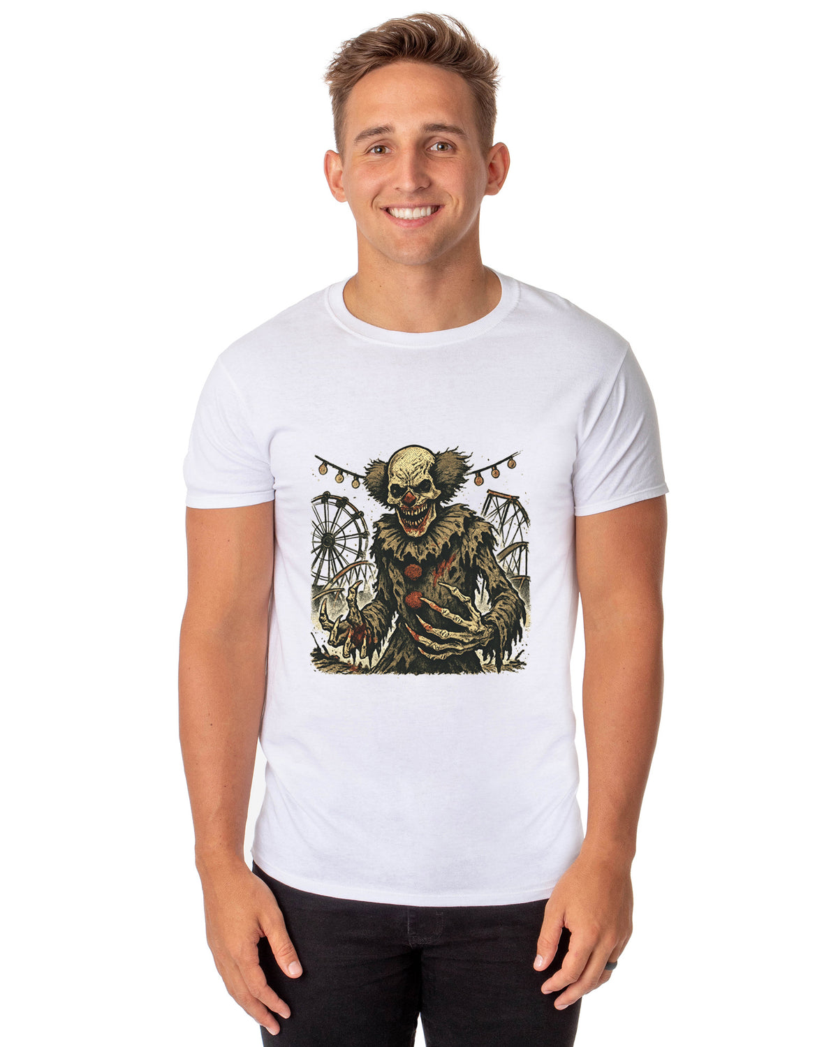 PJammy Halloween T-Shirt Men's Horror Short-Sleeve Tee