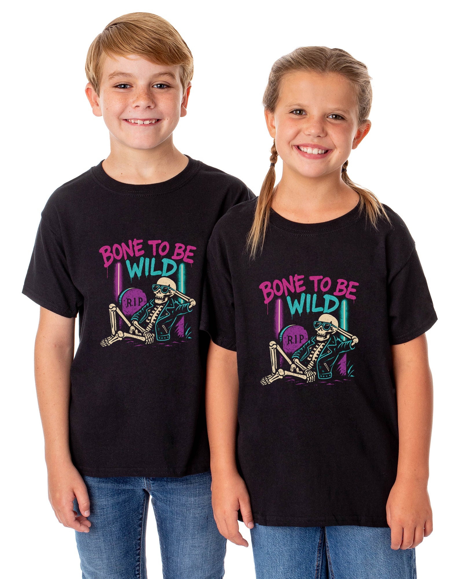 PJammy Halloween T-Shirt Boys' Bone To Be Wild Short Sleeve Tee