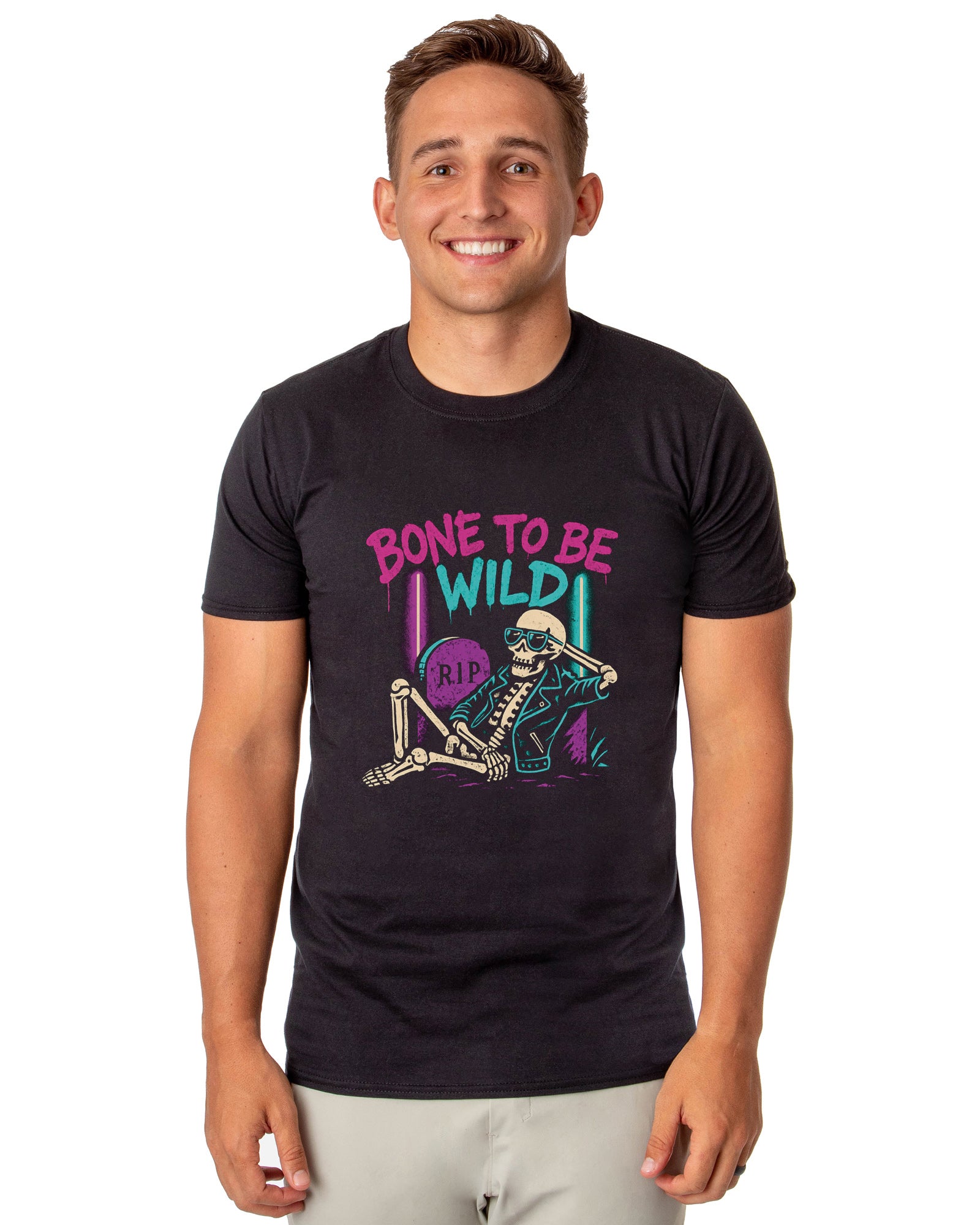PJammy Halloween T-Shirt Men's Bone To Be Wild Graphic Tee