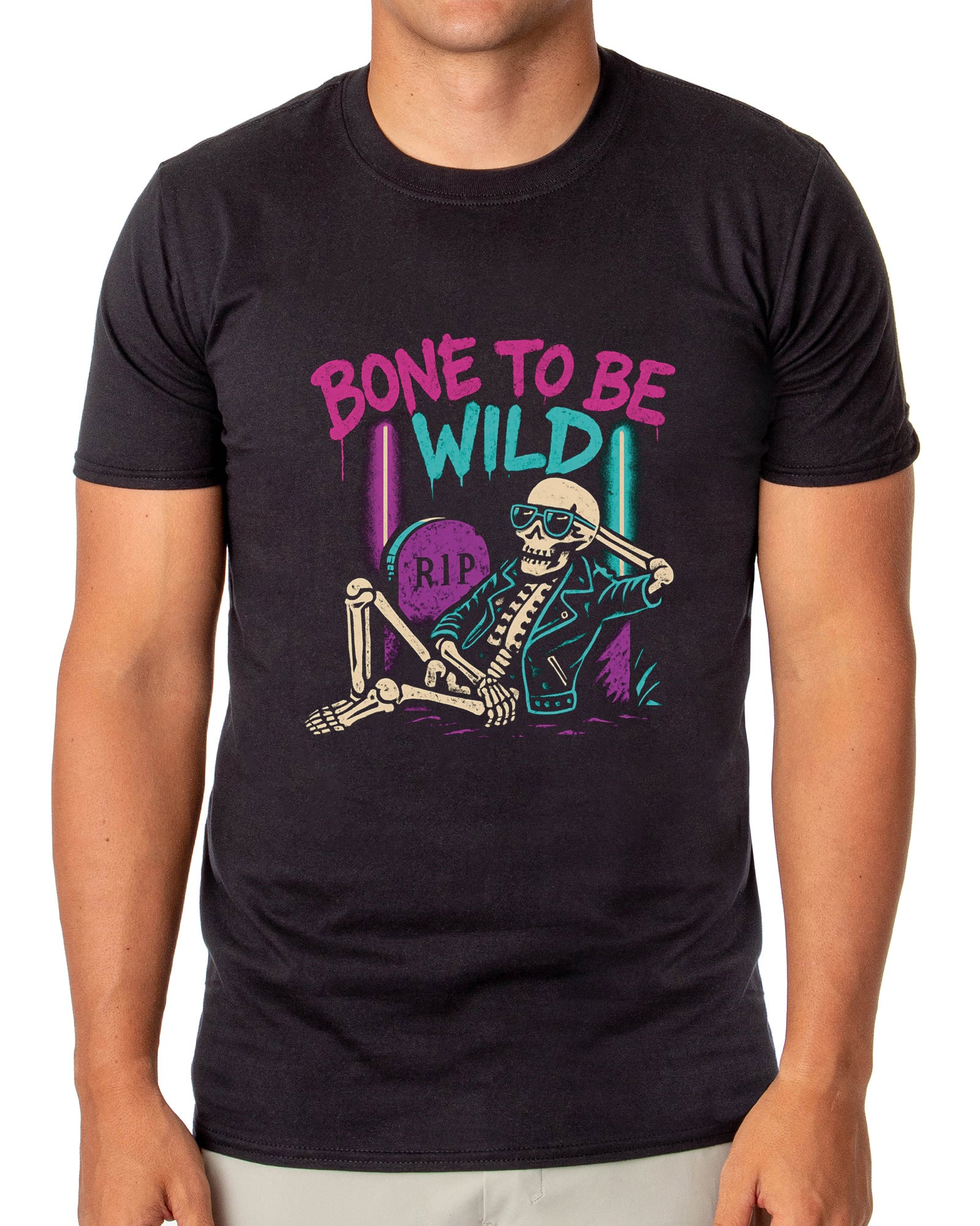 PJammy Halloween T-Shirt Men's Bone To Be Wild Graphic Tee