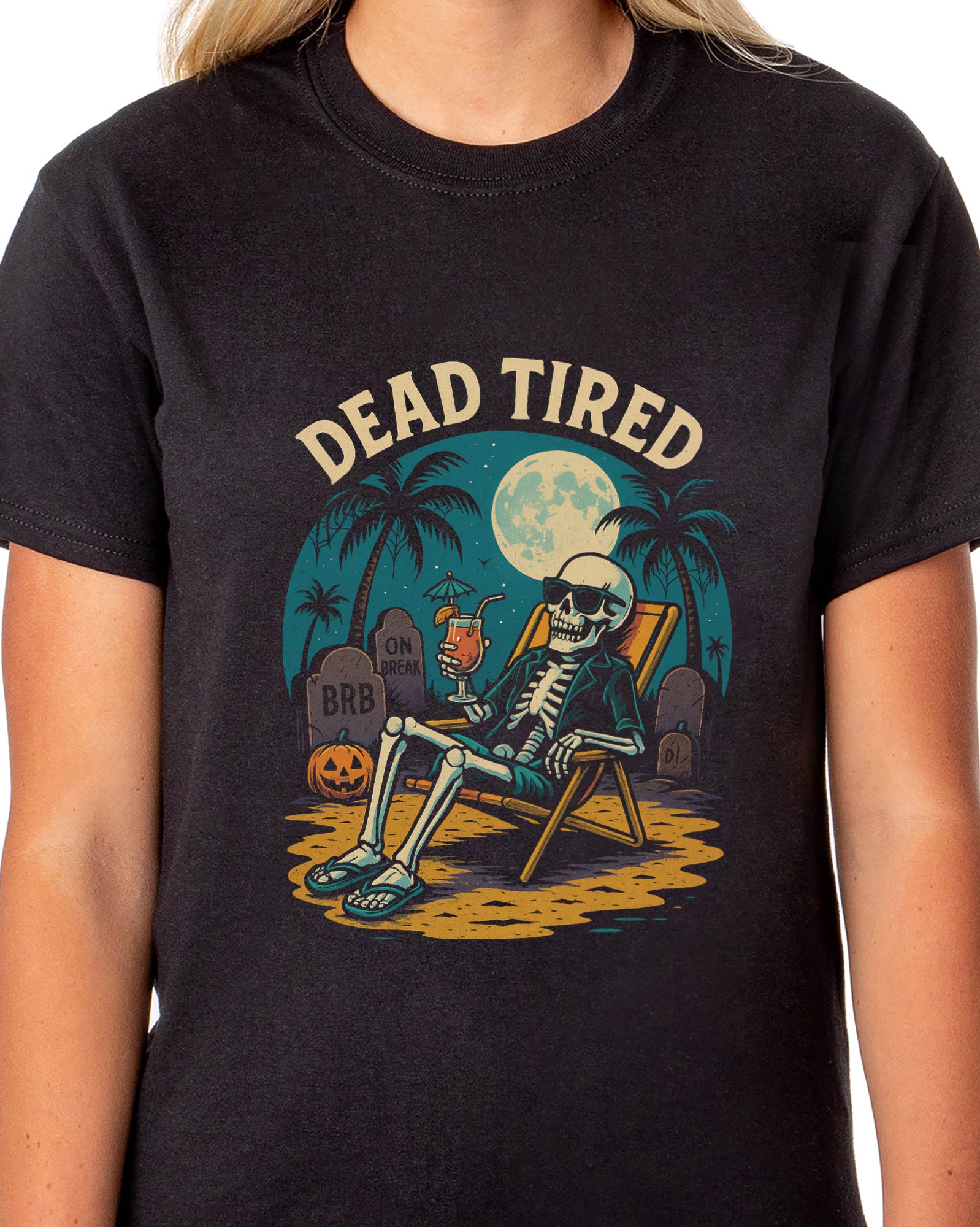 PJammy Halloween T-Shirt Women's Beach Corpse Short Sleeve Tee