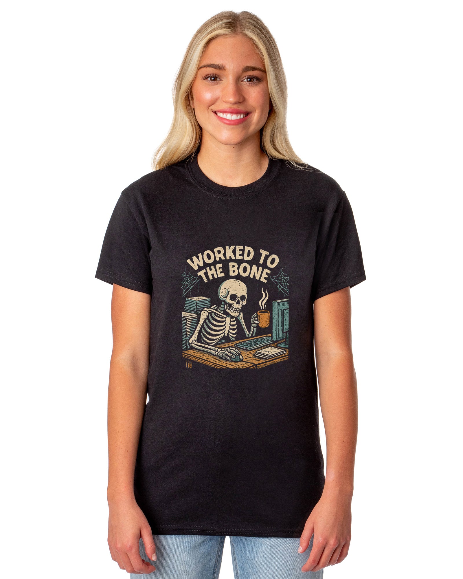 PJammy Halloween T-Shirt Women's Cubicle Corpse Short Sleeve Tee