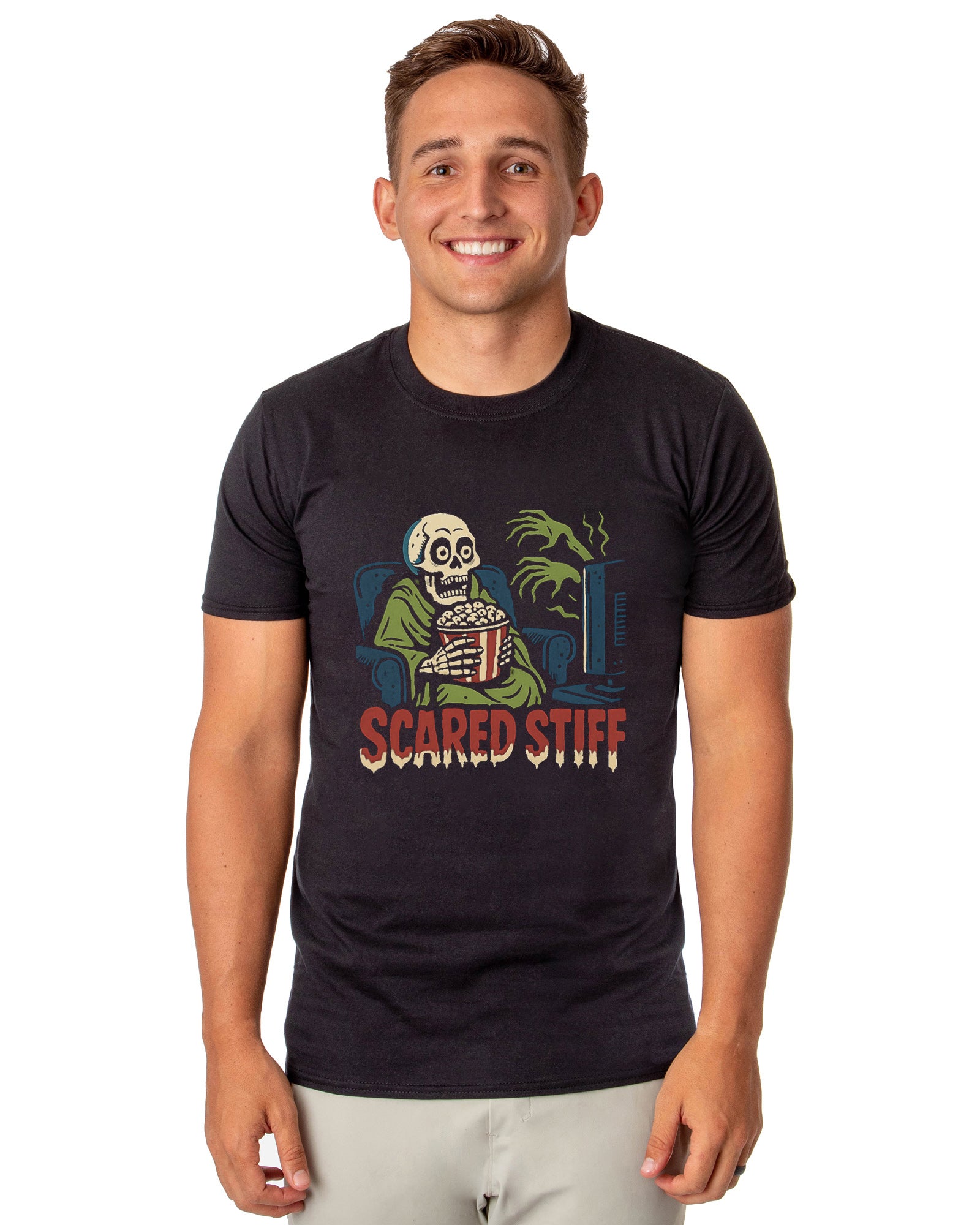 PJammy Halloween T-Shirt Men's Scared Stiff Short Sleeve Tee