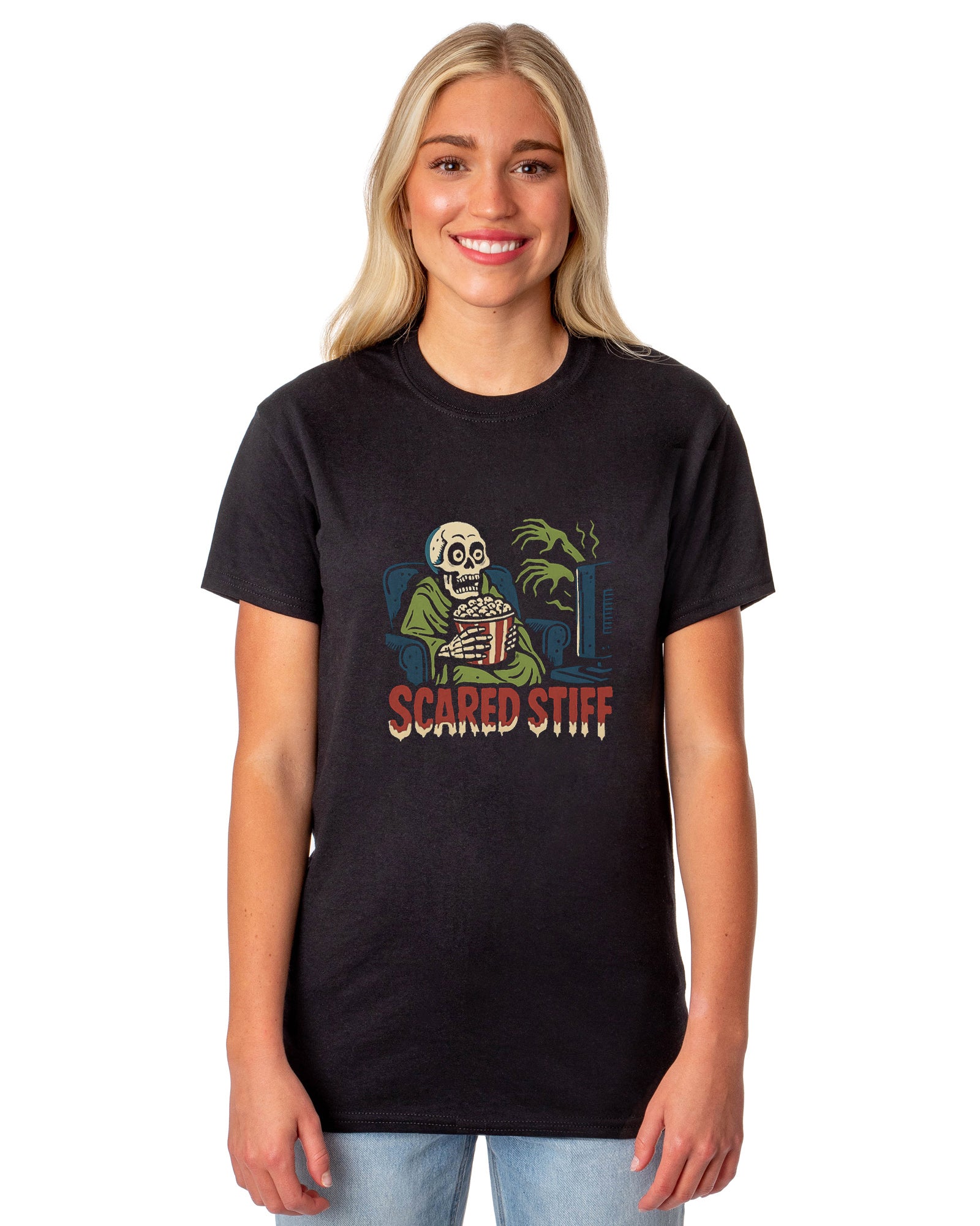 PJammy Halloween T-Shirt Women's Scared Stiff Short Sleeve Tee