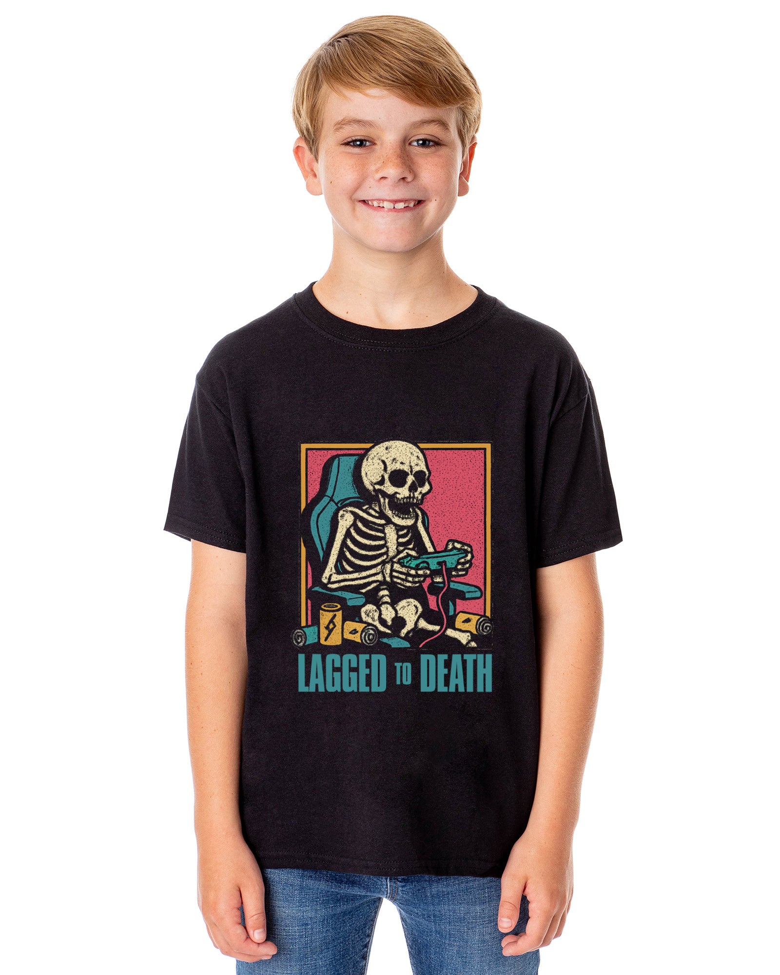 PJammy Halloween T-Shirt Boys' Lagged to Death Short Sleeve Tee