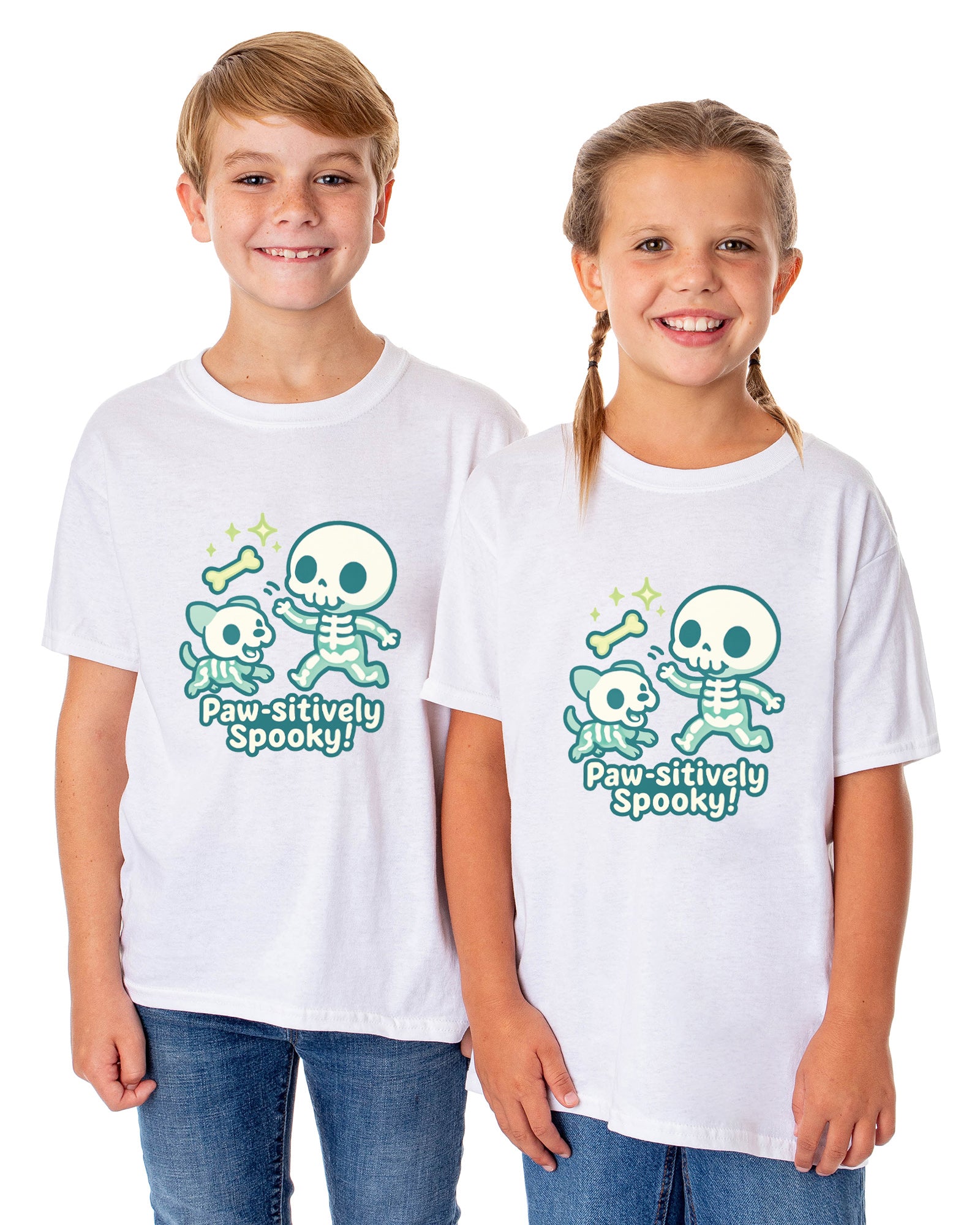 PJammy Halloween T-Shirt Boys' Paw-sitively Spooky Short Sleeve Tee