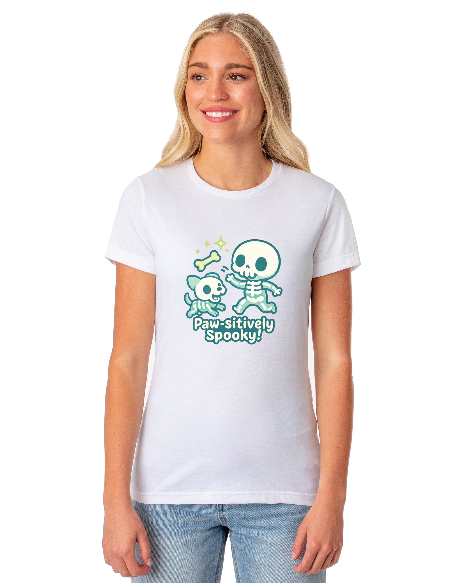 PJammy Halloween T-Shirt Women's Paw-sitively Spooky Short Sleeve Tee