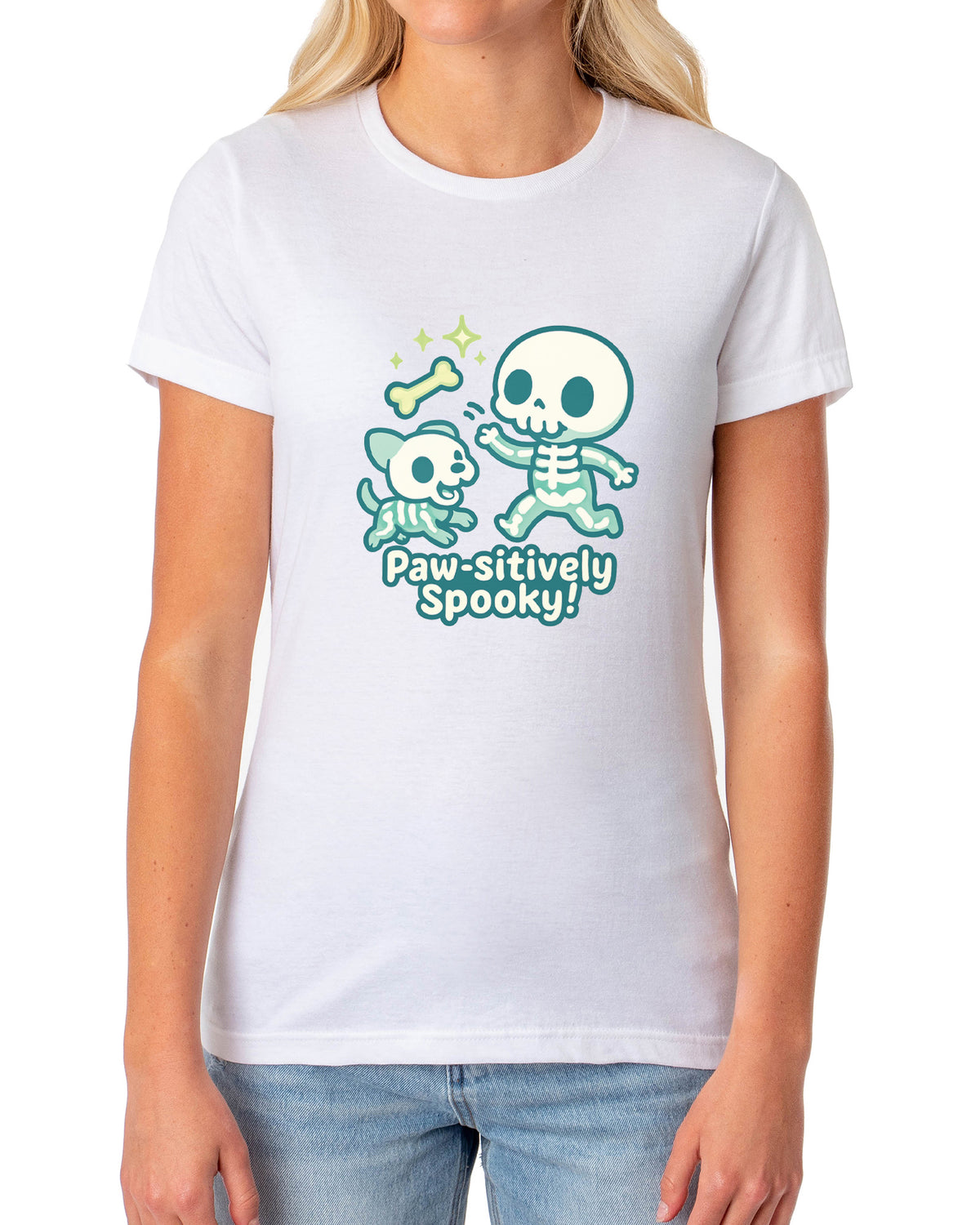 PJammy Halloween T-Shirt Women's Paw-sitively Spooky Short Sleeve Tee