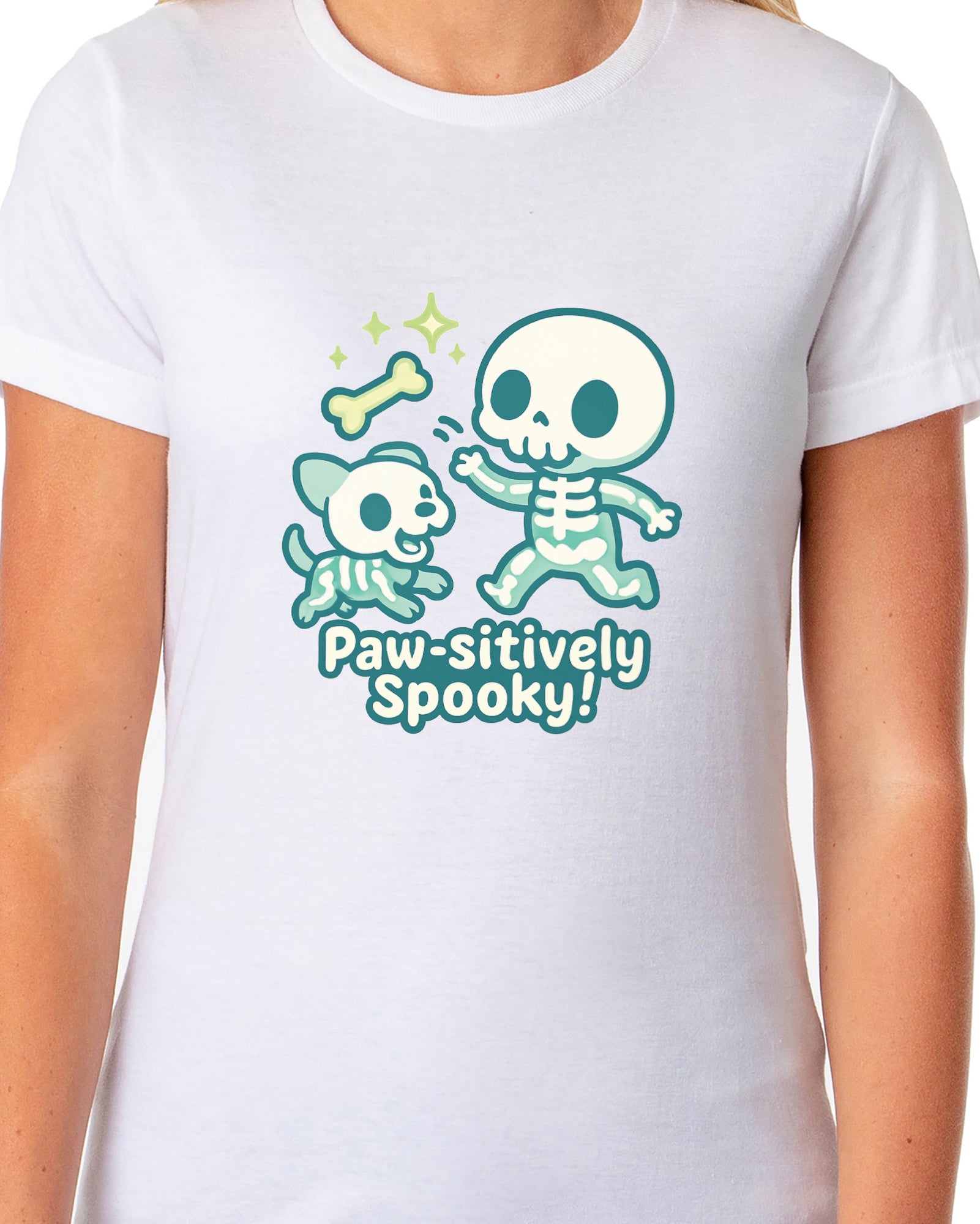 PJammy Halloween T-Shirt Women's Paw-sitively Spooky Short Sleeve Tee