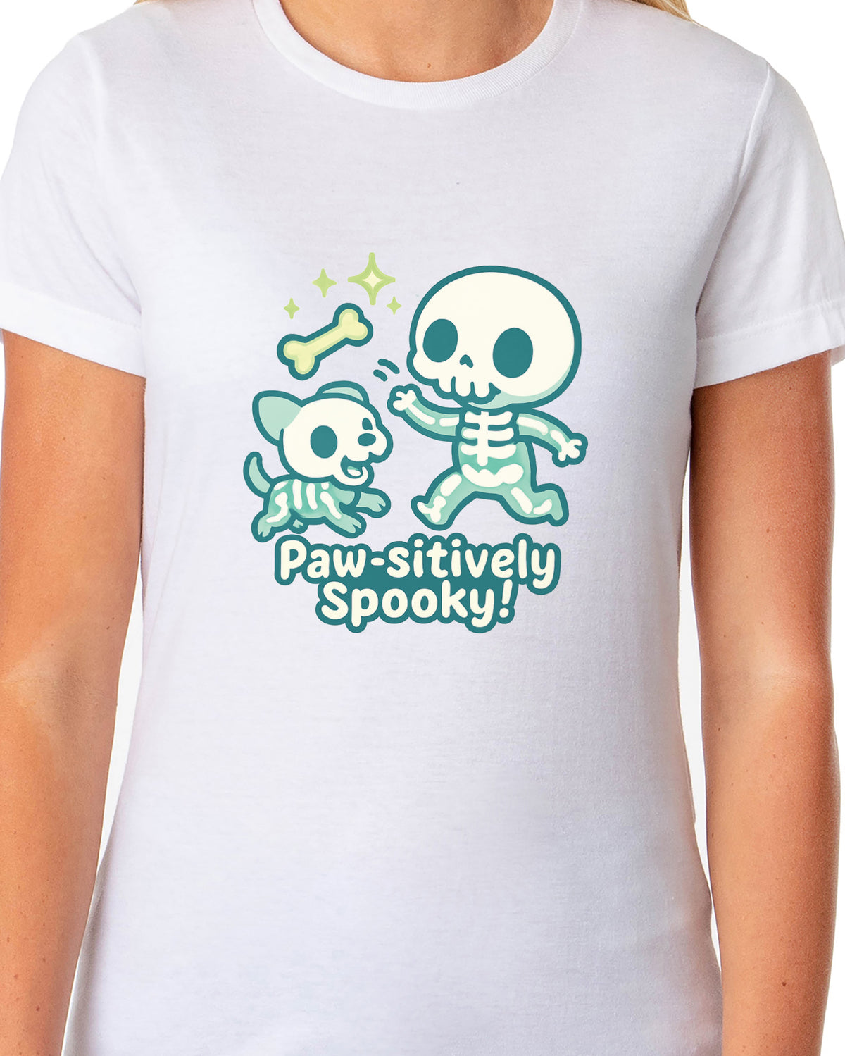 PJammy Halloween T-Shirt Women's Paw-sitively Spooky Short Sleeve Tee