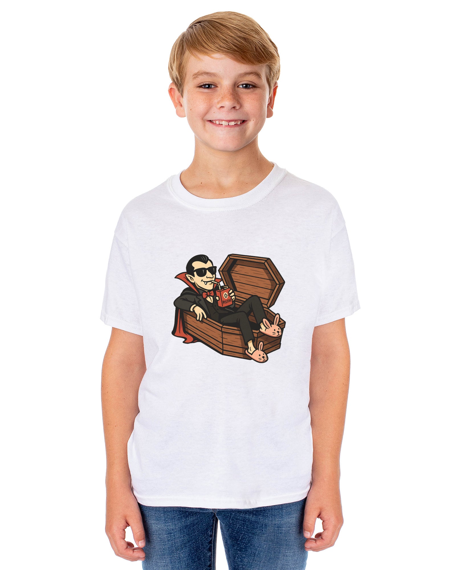 PJammy Halloween T-Shirt Girls Bunny Slipper Vampire Short Sleeve Tee