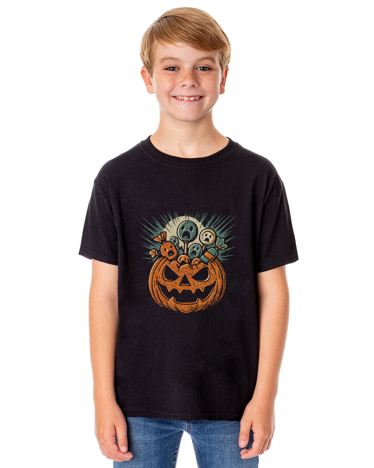 PJammy Halloween T-Shirt Boys' Pumpkin Panic Short Sleeve Tee
