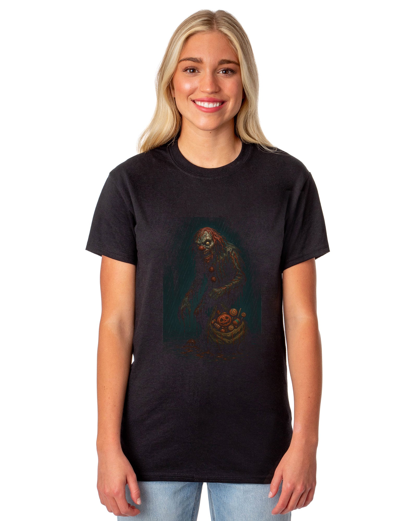 PJammy Halloween T-Shirt Women's Clown Terror Short Sleeve Tee