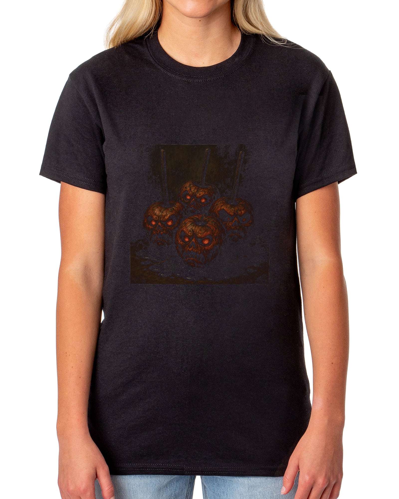 PJammy Halloween T-Shirt Women's Glowing Gourds Short Sleeve Tee