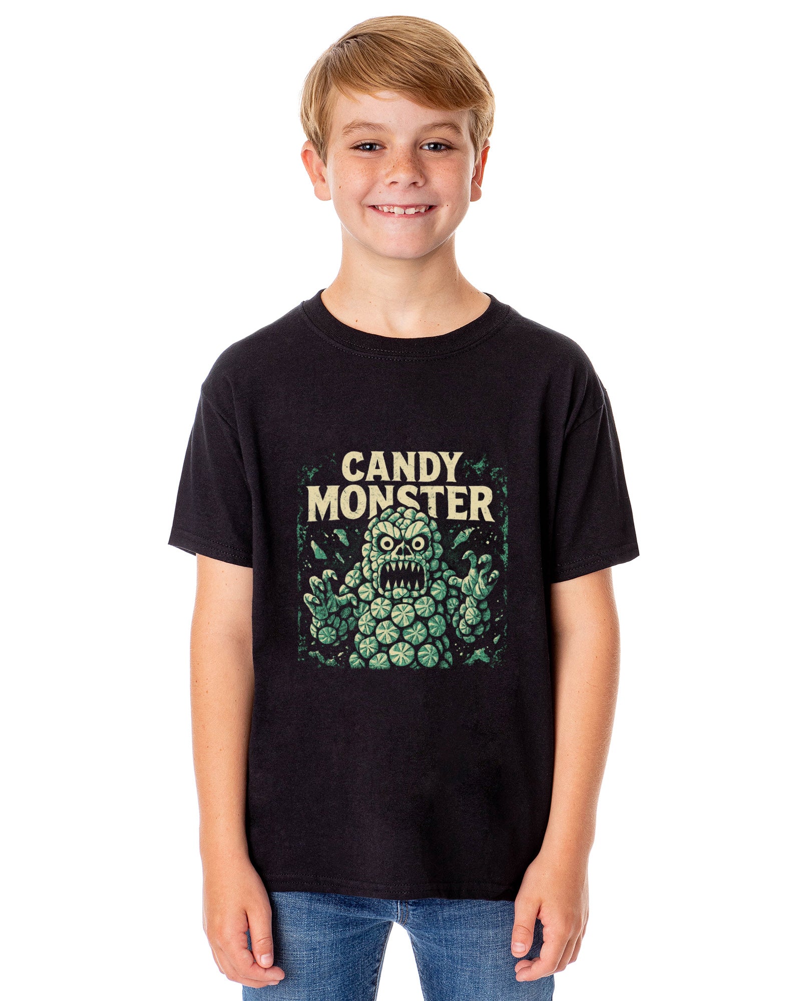 PJammy Halloween T-Shirt Boys' Candy Monster Short Sleeve Tee