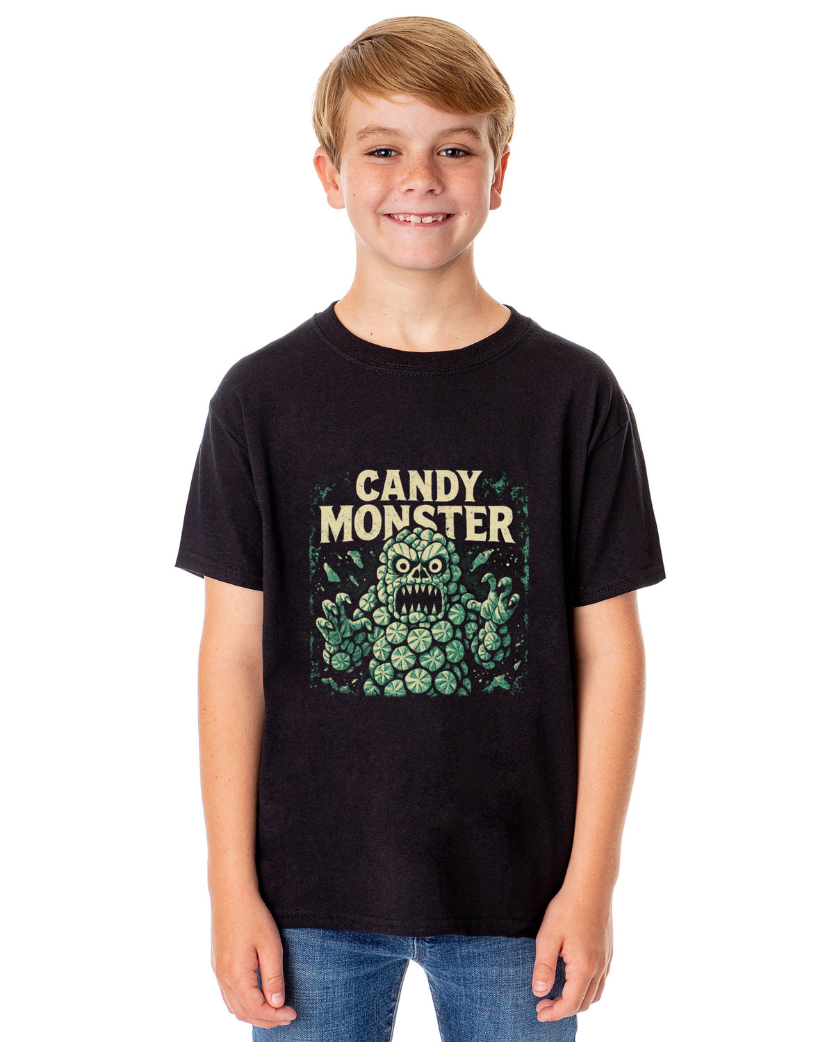 PJammy Halloween T-Shirt Boys' Candy Monster Short Sleeve Tee