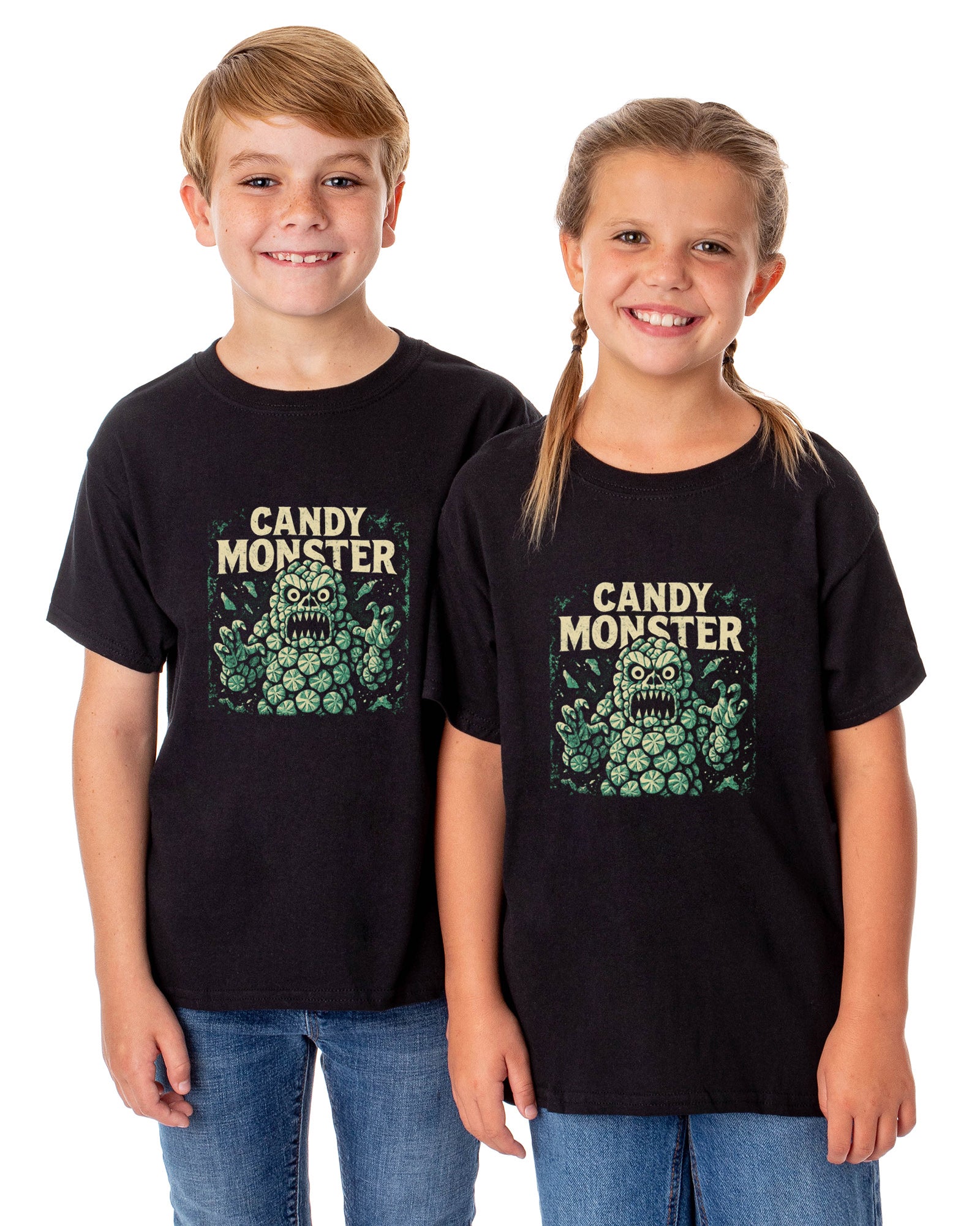 PJammy Halloween T-Shirt Girls' Candy Monster Short Sleeve Tee