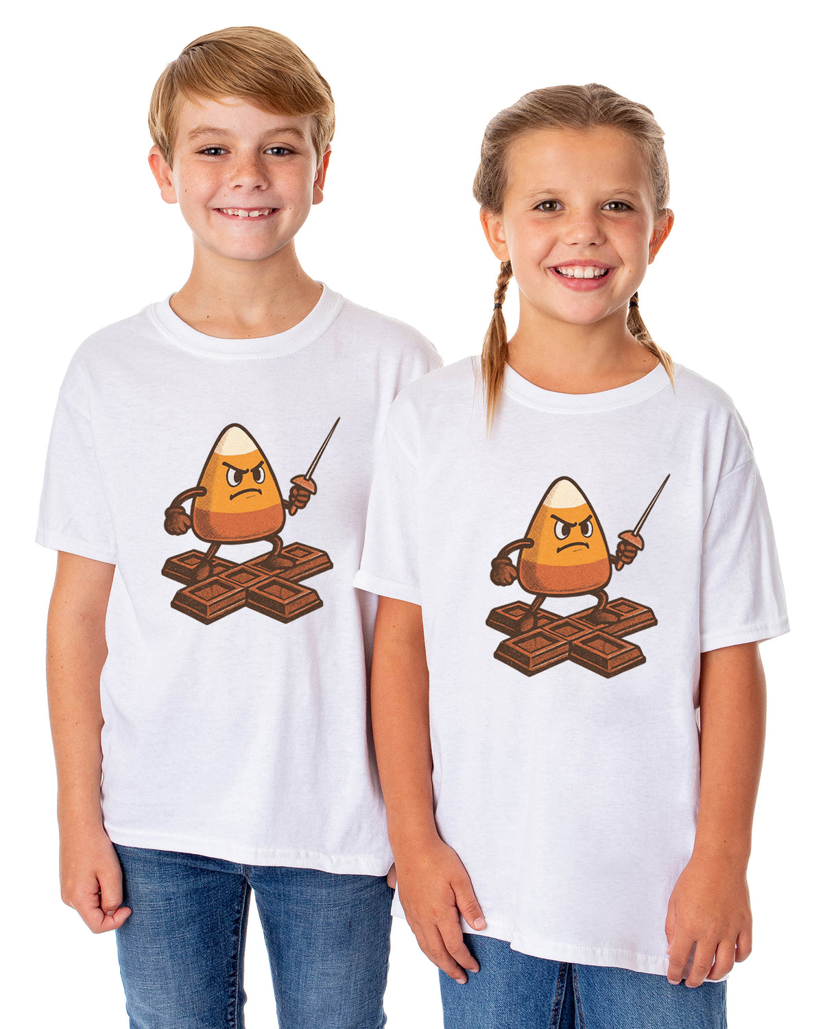 PJammy Halloween T-Shirt Girls' Chocolate Fight Short Sleeve Tee